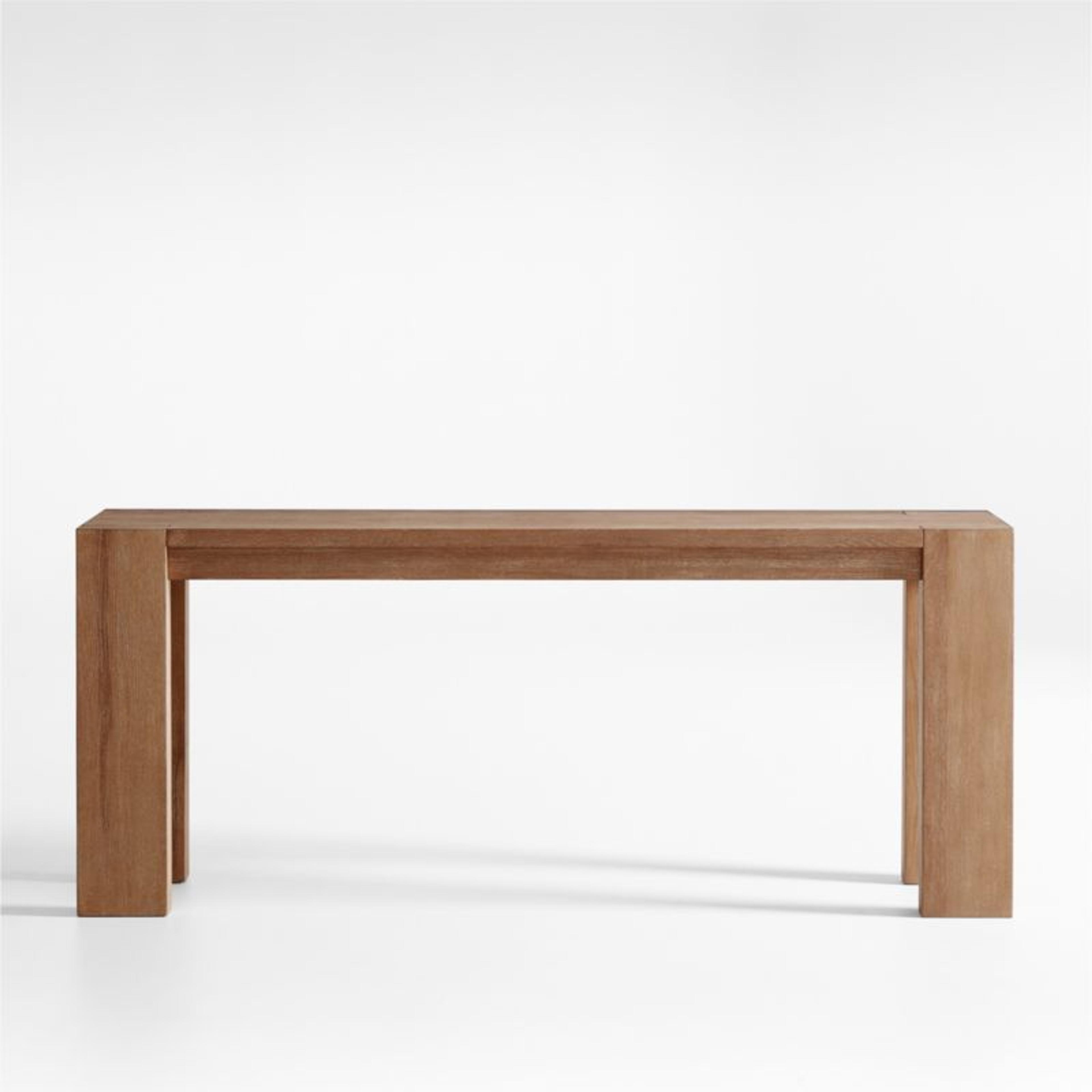 Terra 72" Natural White Oak Wood Console Table + Reviews | Crate and Barrel