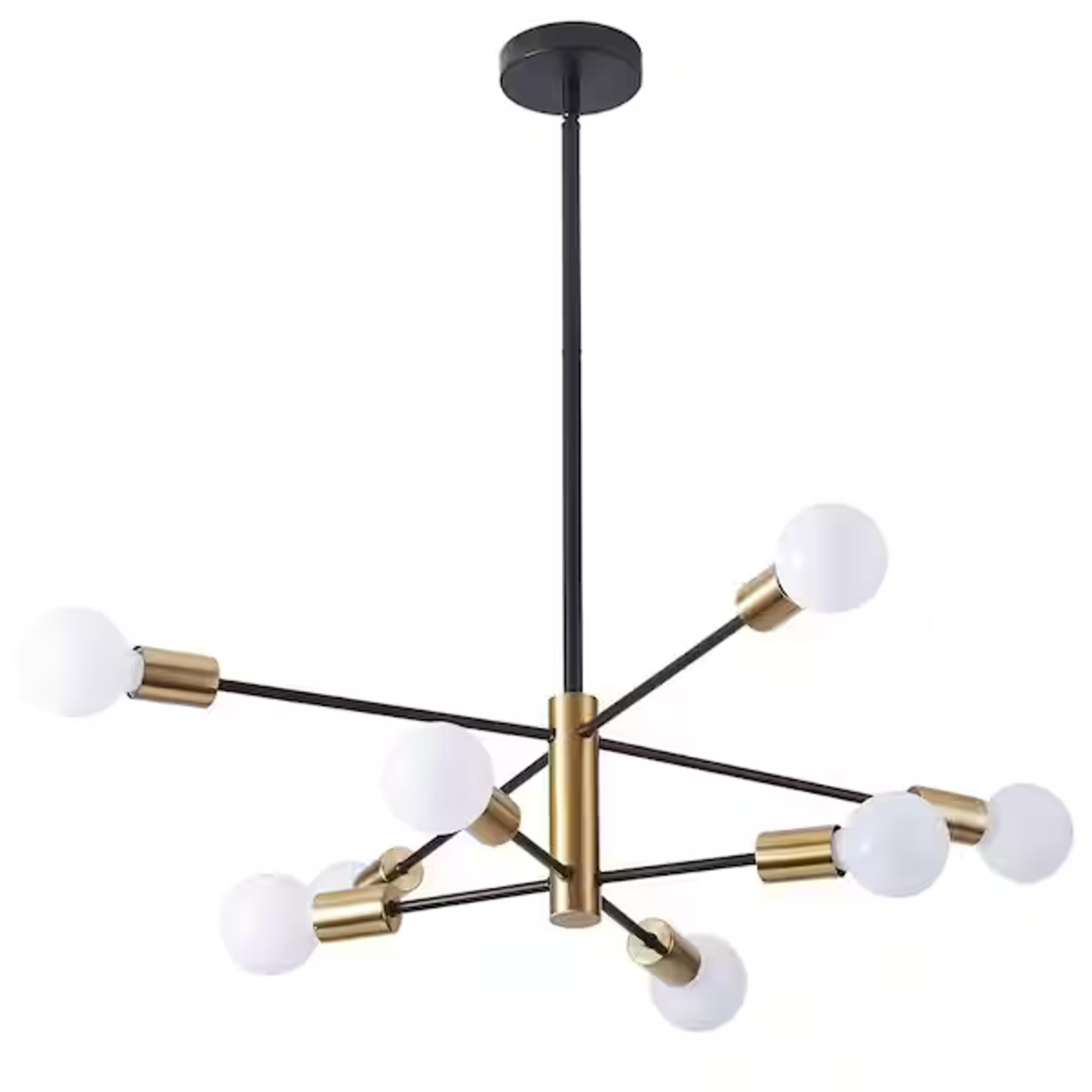 aiwen 8-Light Modern Sputnik Gold Chandelier Industrial Pendant Ceiling Light DYJ-WO328 - The Home Depot