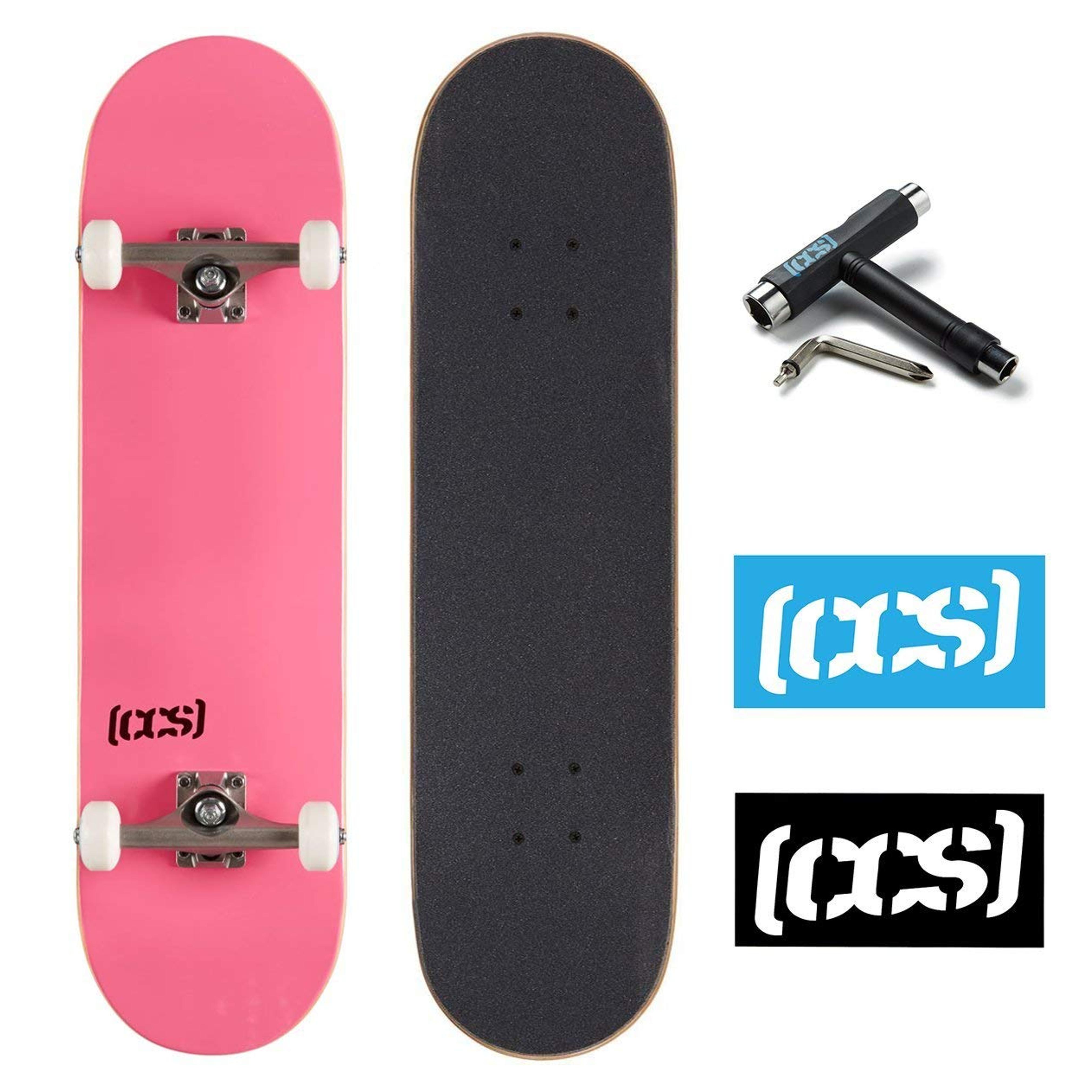 [CCS] Skateboard Complete - Maple Wood - Professional Grade - Fully Assembled with Skate Tool and Stickers - Adults, Kids, Teens, Youth - Boys and Girls