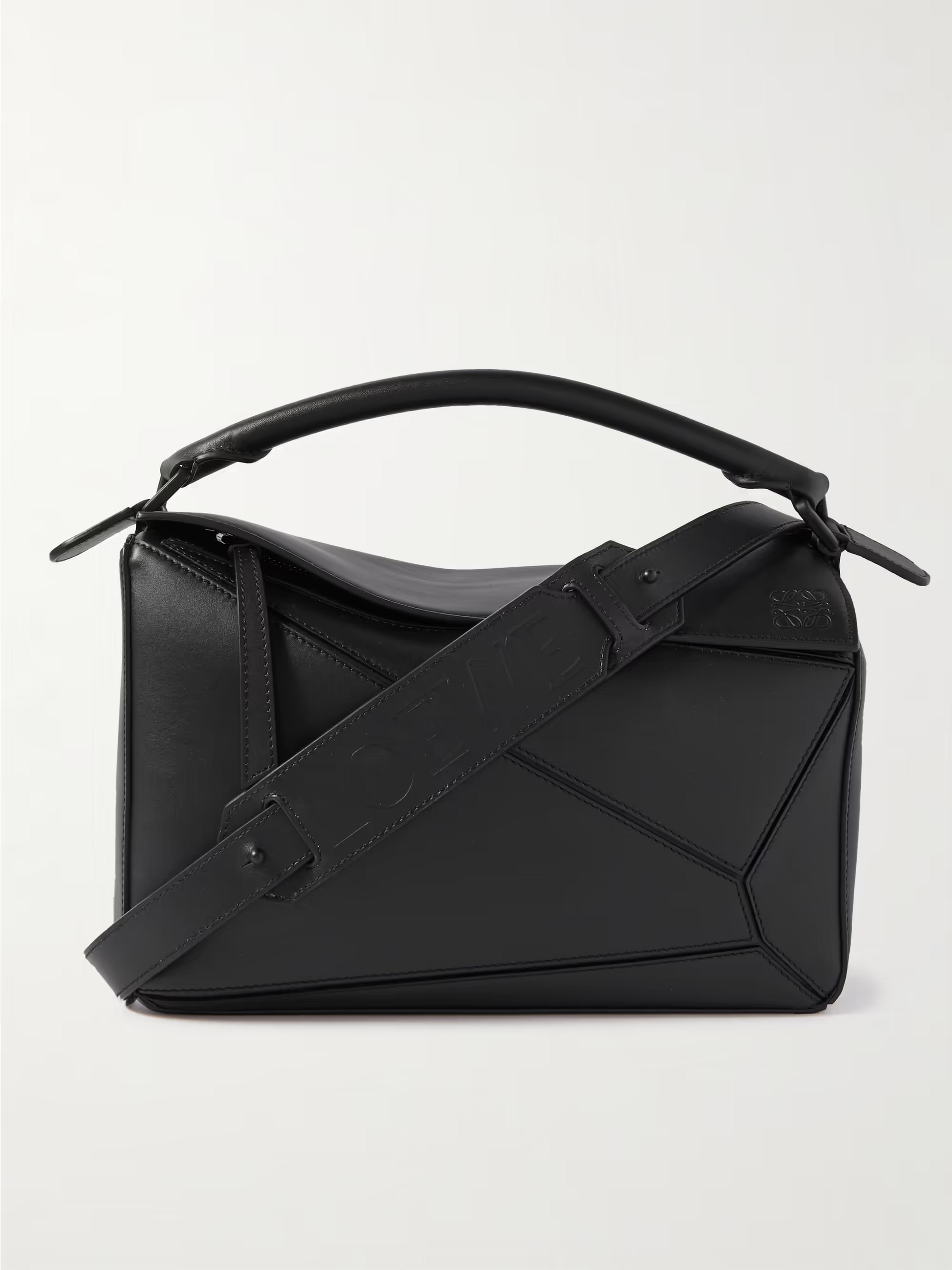 LOEWE Puzzle Logo-Debossed Leather Messenger Bag | MR PORTER