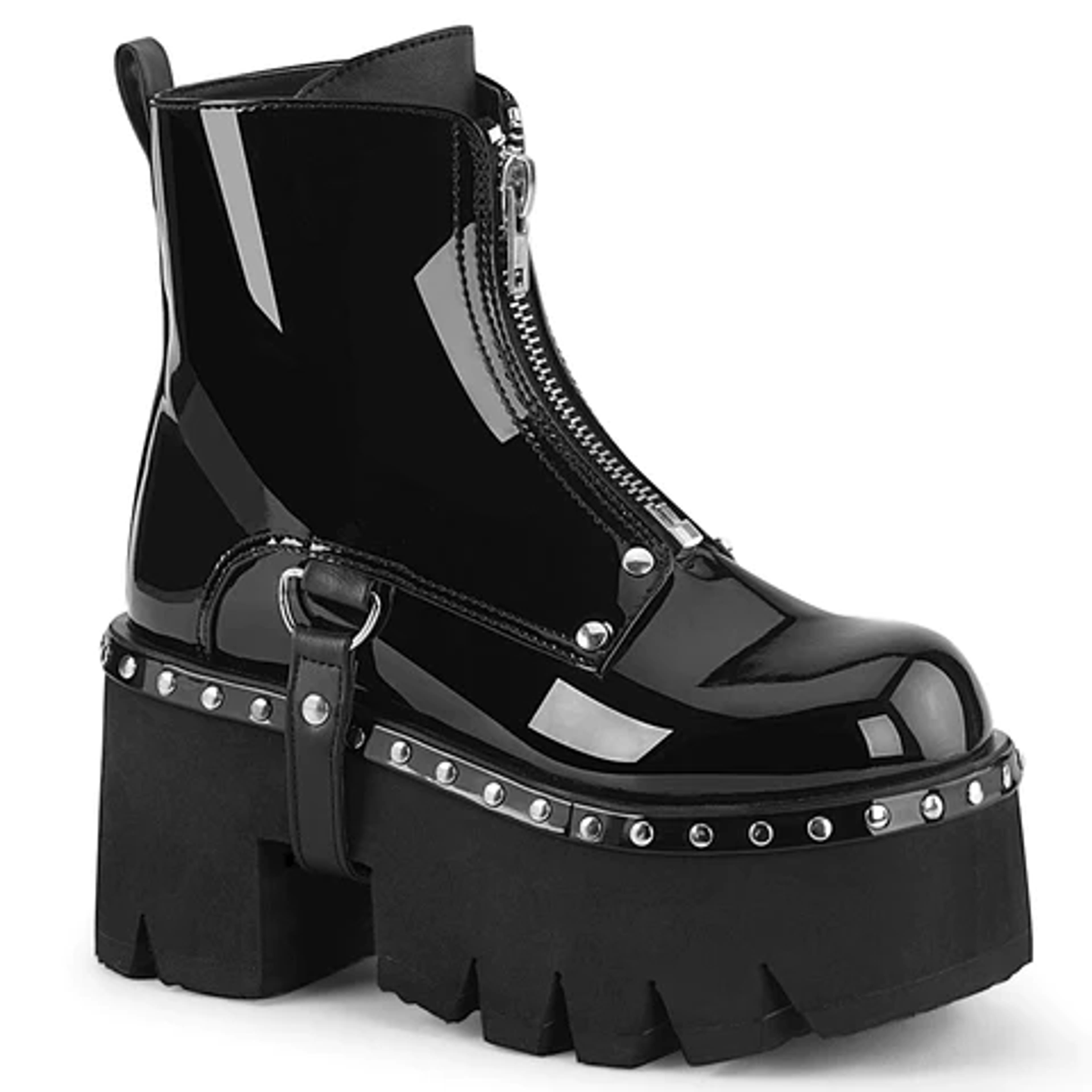 DEMONIA "Ashes-100" Ankle Boots - Black Vegan Leather – Demonia Cult