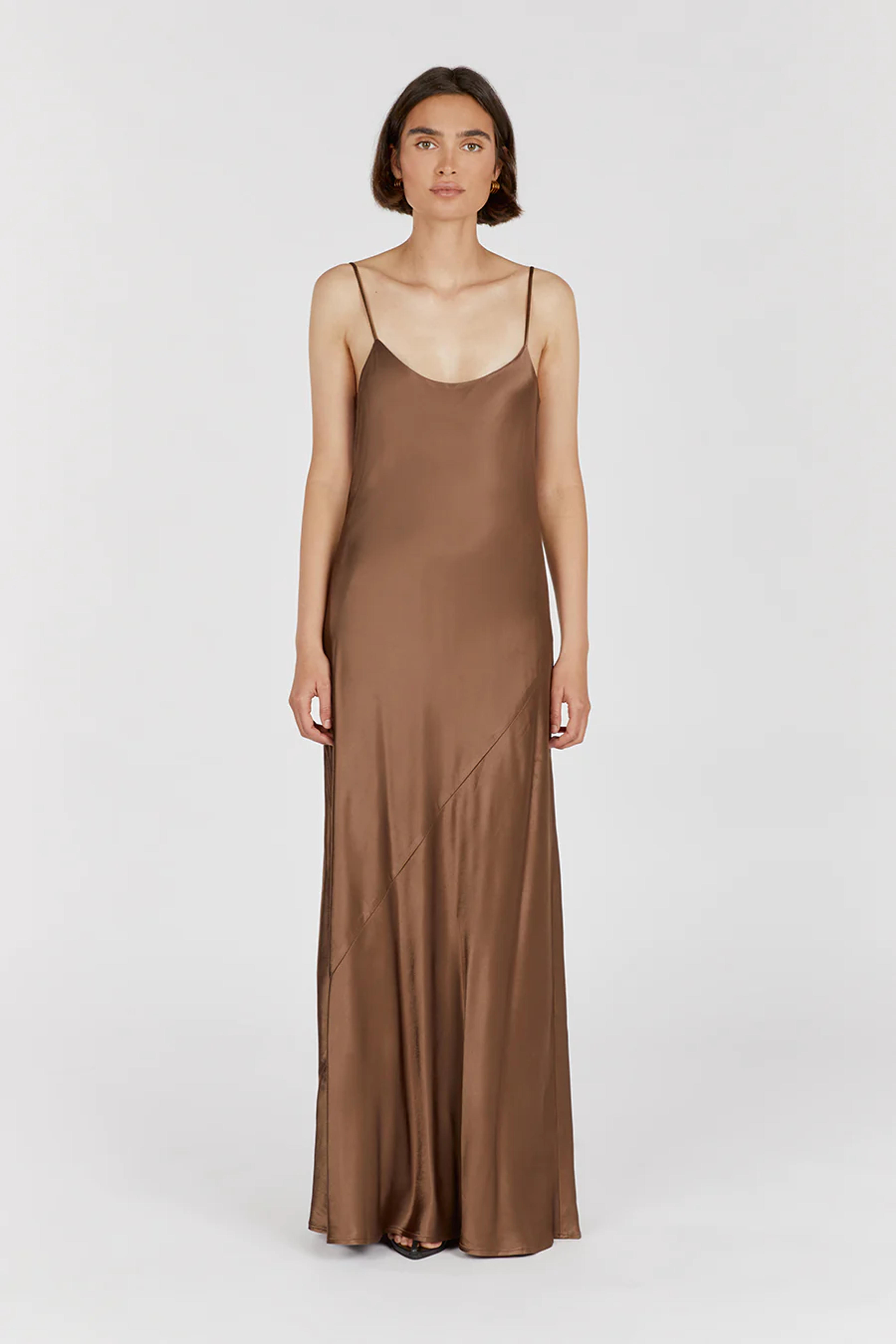 MYA COCO SATIN SLIP MAXI DRESS | Dissh