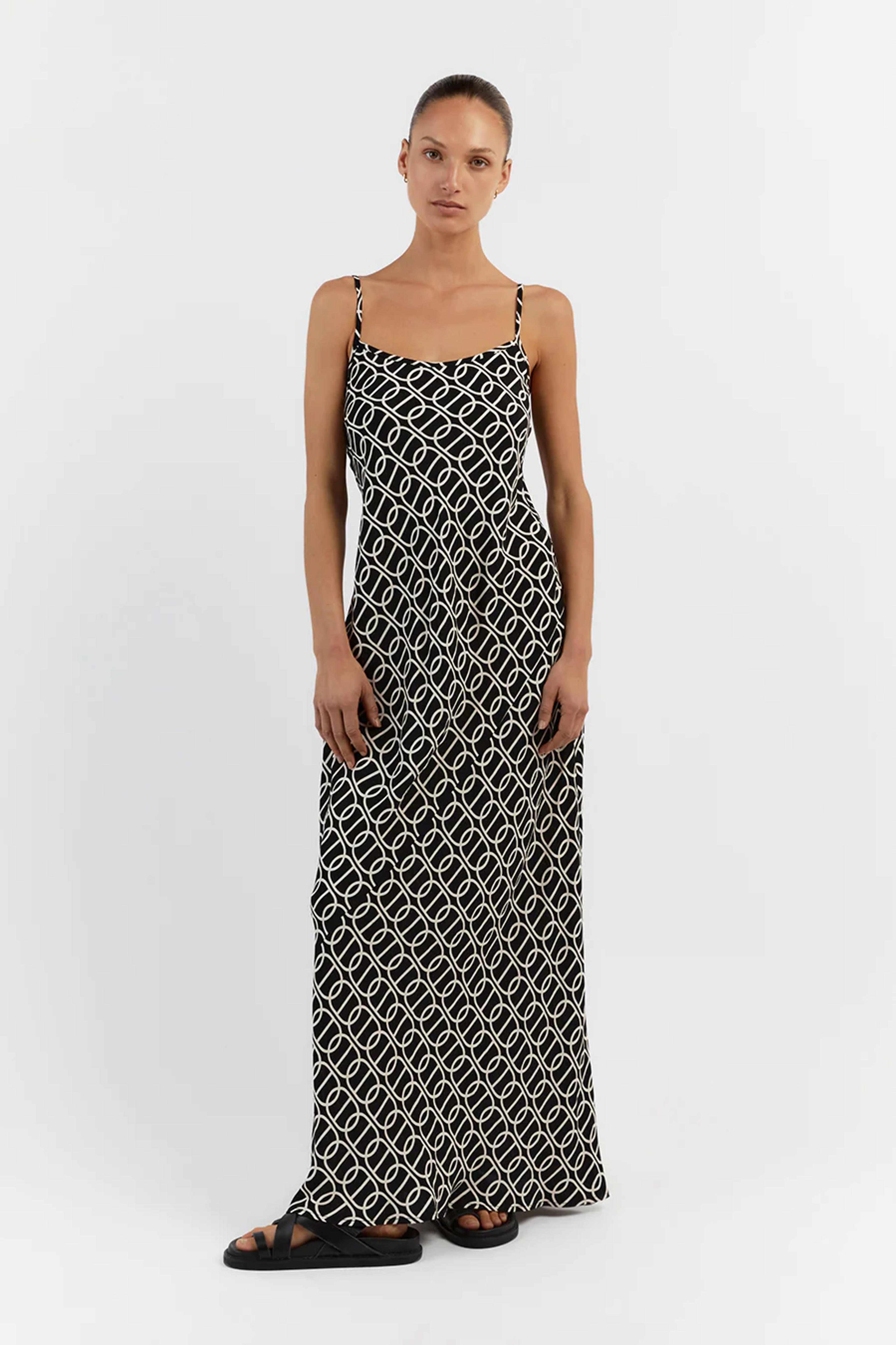 IZZIE CHAIN SCOOP SLIP MAXI DRESS | Dissh