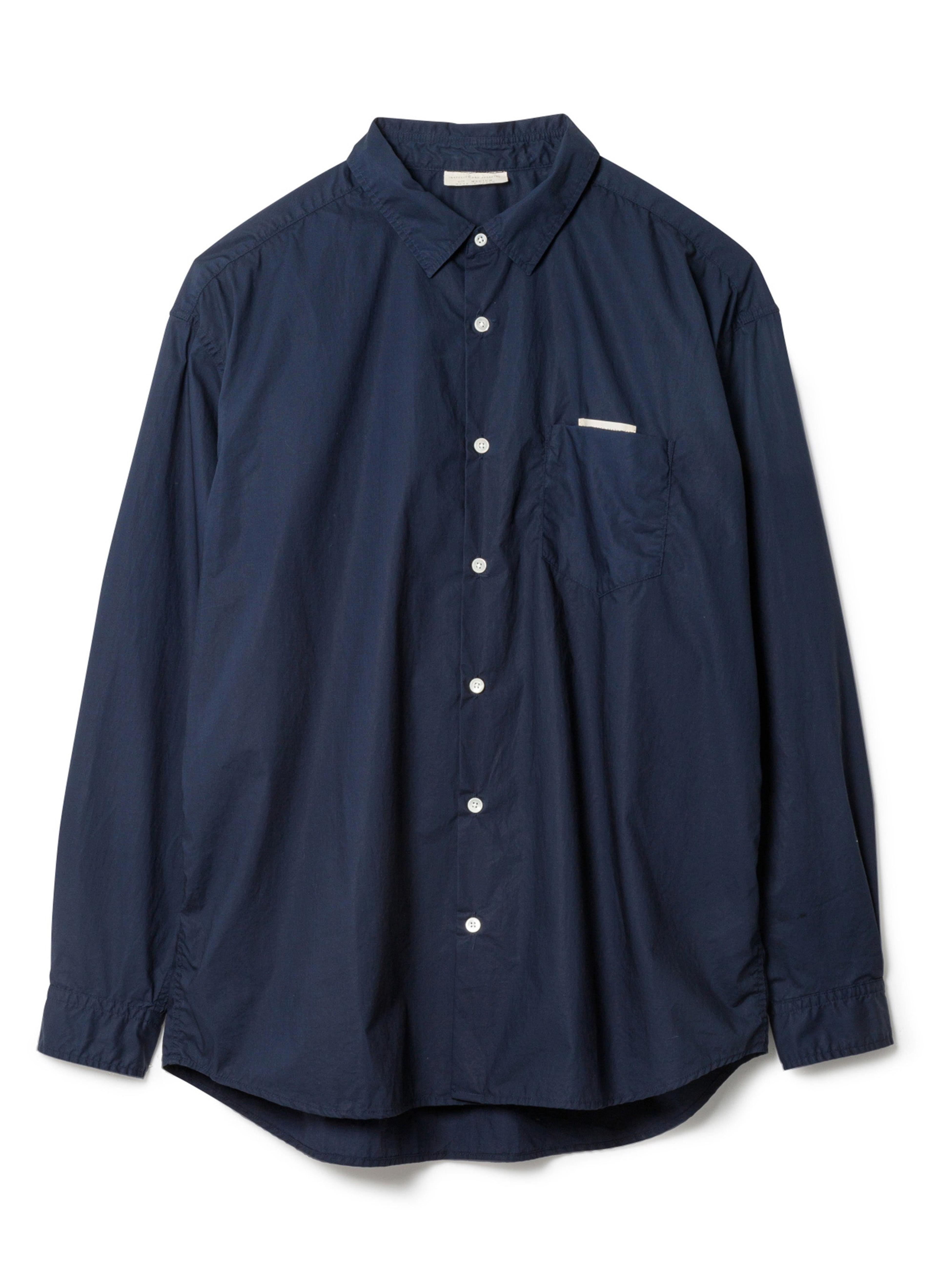 Sandinista MFG ORGANIC COTTON RELAX TYPEWRITER SHIRT - NAVY on Garmentory