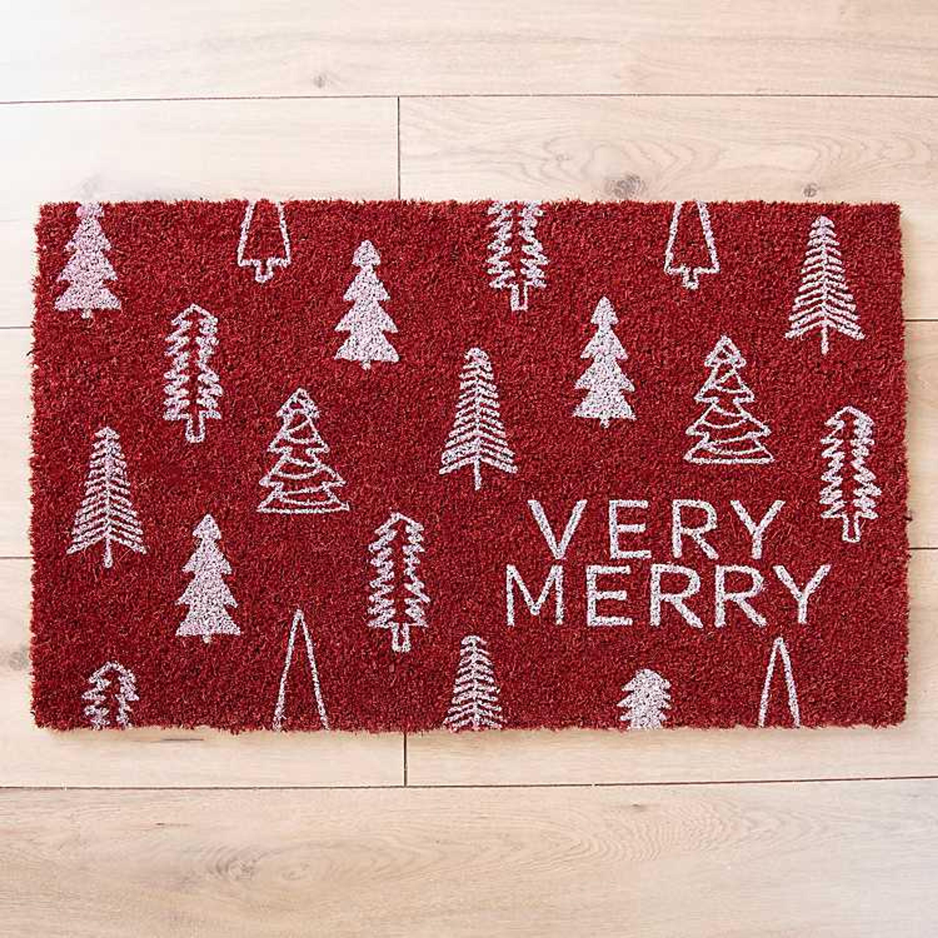 Very Merry Christmas Trees Doormat | Kirklands Home