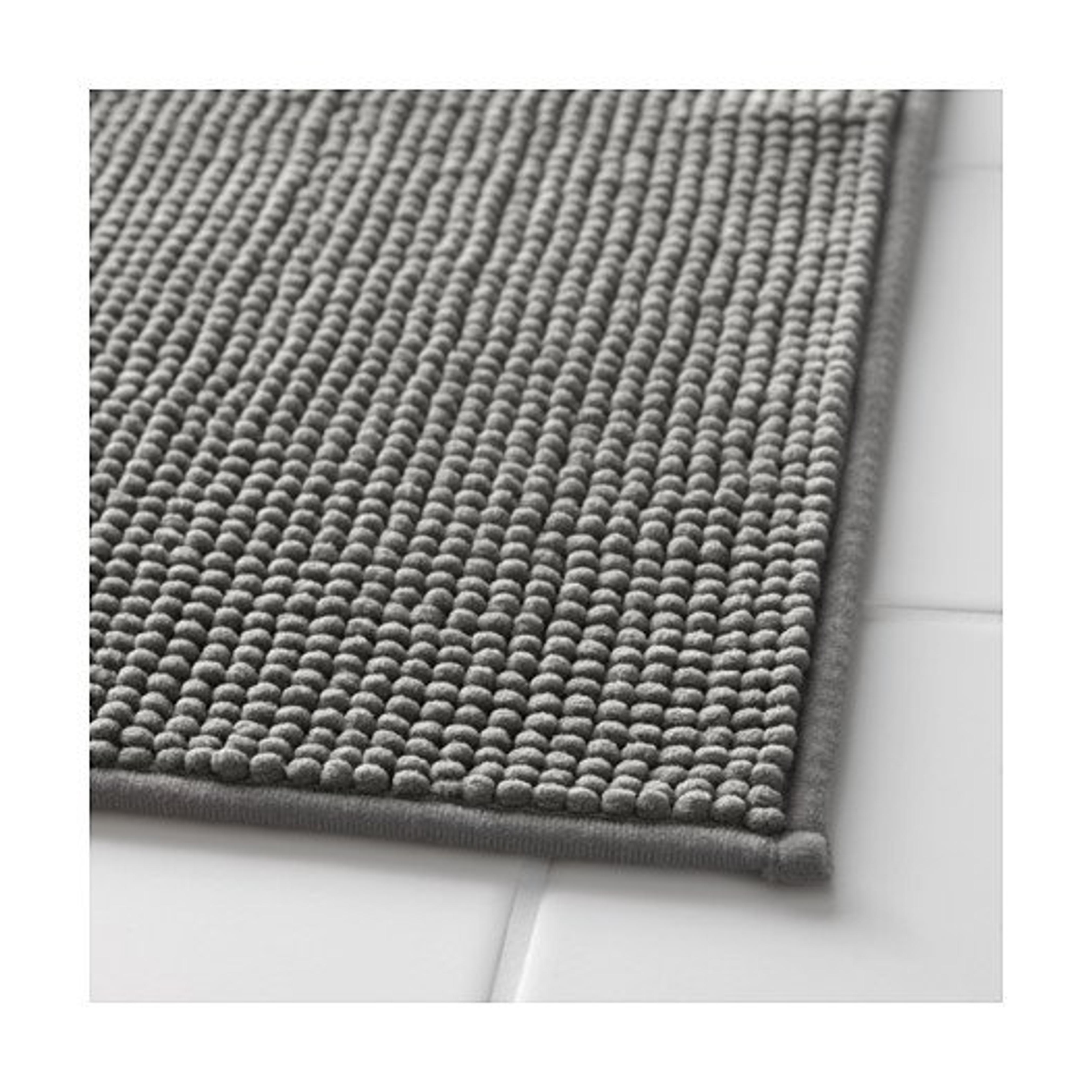 Ikea Gray Supersoft Bath Shower Mat Rug Bathtub Bathroom Floor Badaren 16 x 24"