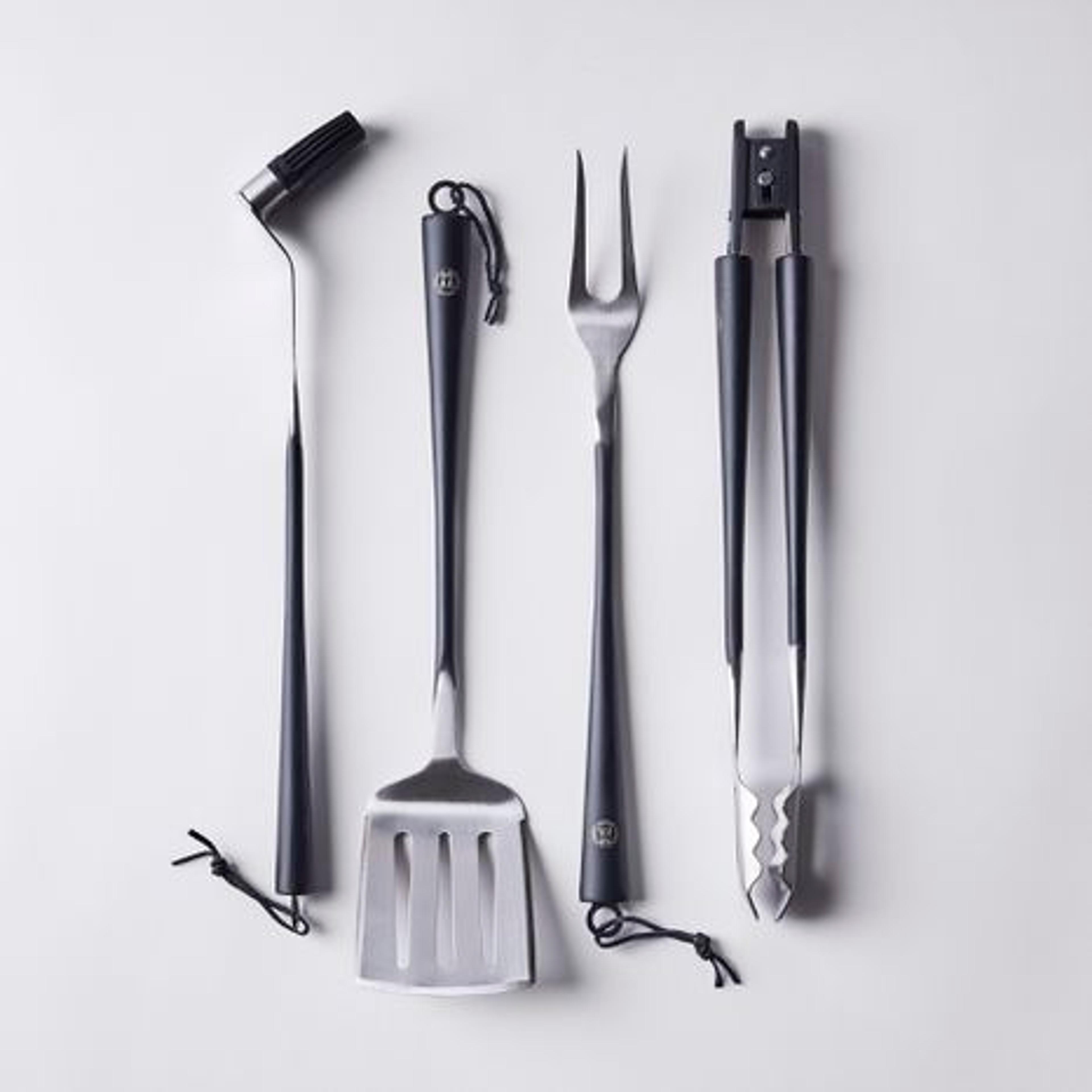 Schmidt Brothers BBQ Carbon 6 4-PIece Grill Tool Set, Stainless Steel on Food52