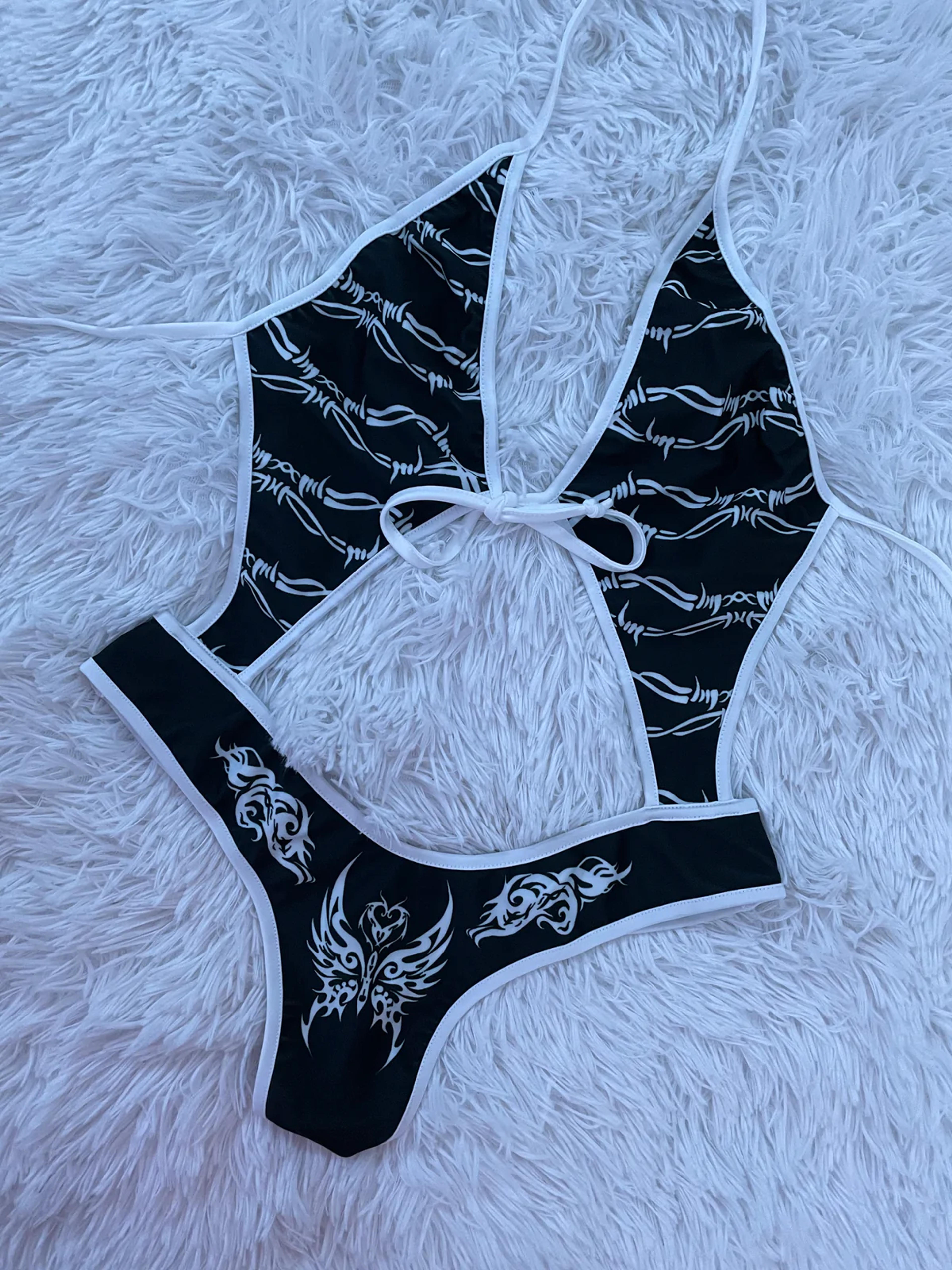 Tramp stamp monokini one piece