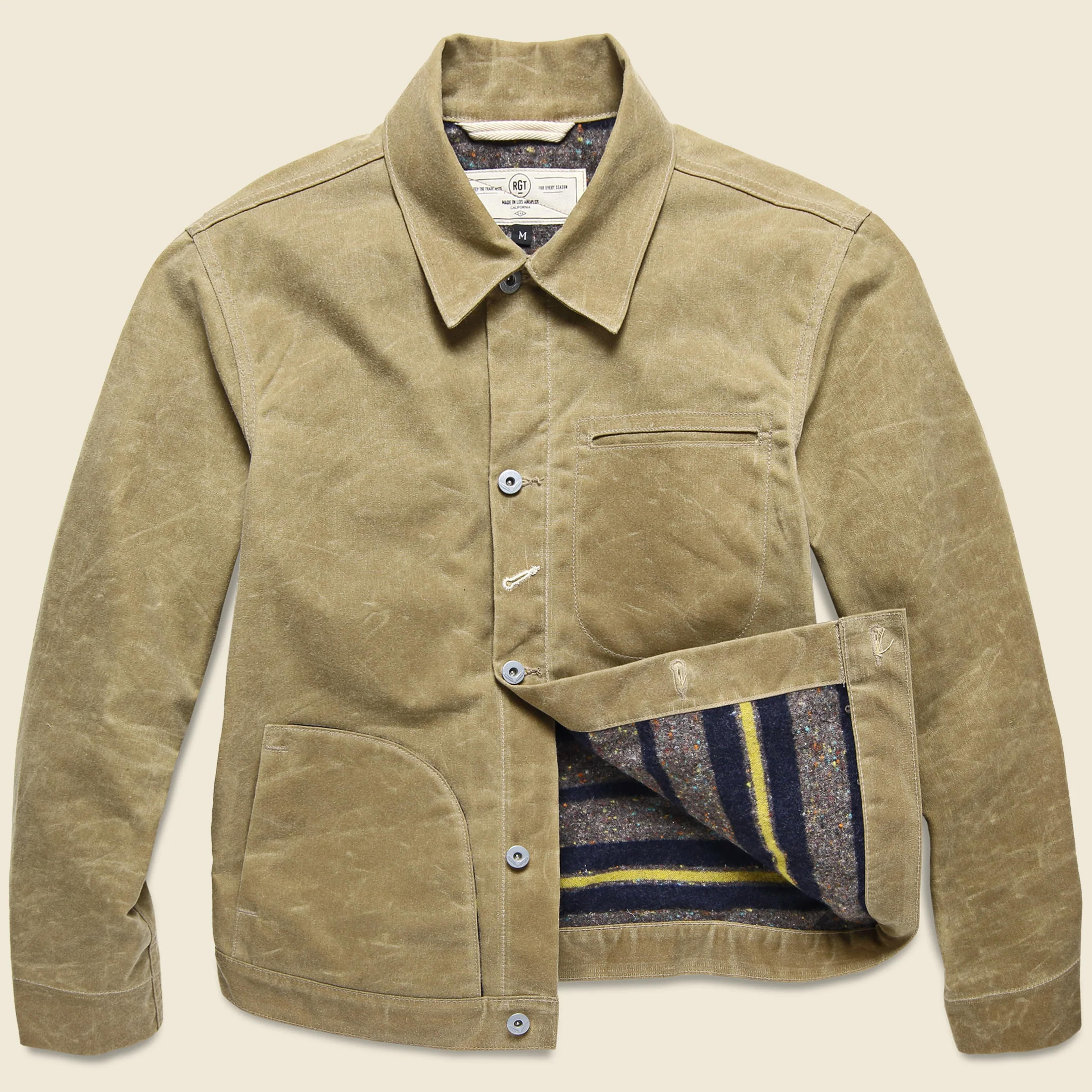 Supply Jacket - Blanket Lined Waxed Tan Ridgeline