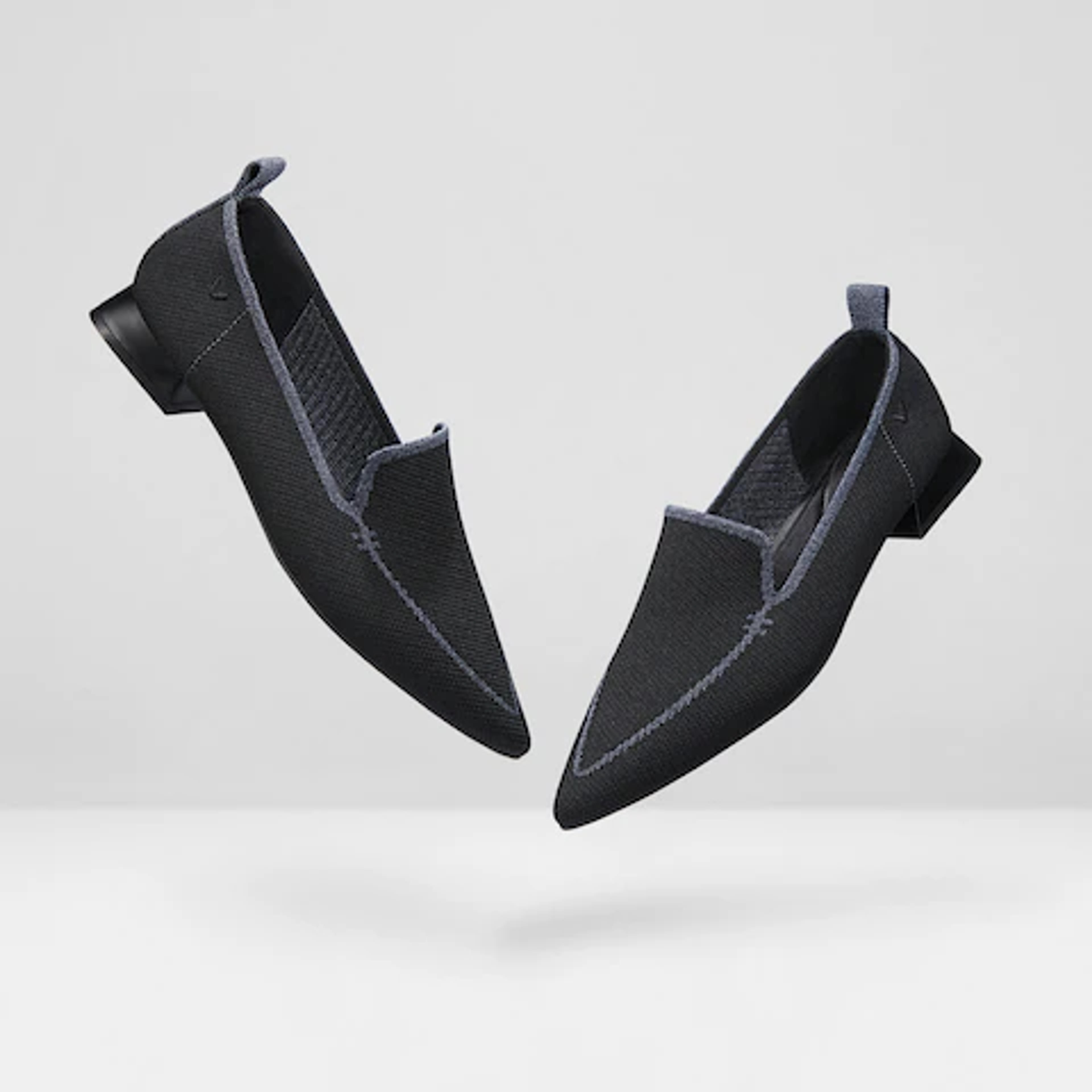 Doreen Pointy Loafers in Black-Sustainable & Washable Shoes | VIVAIA