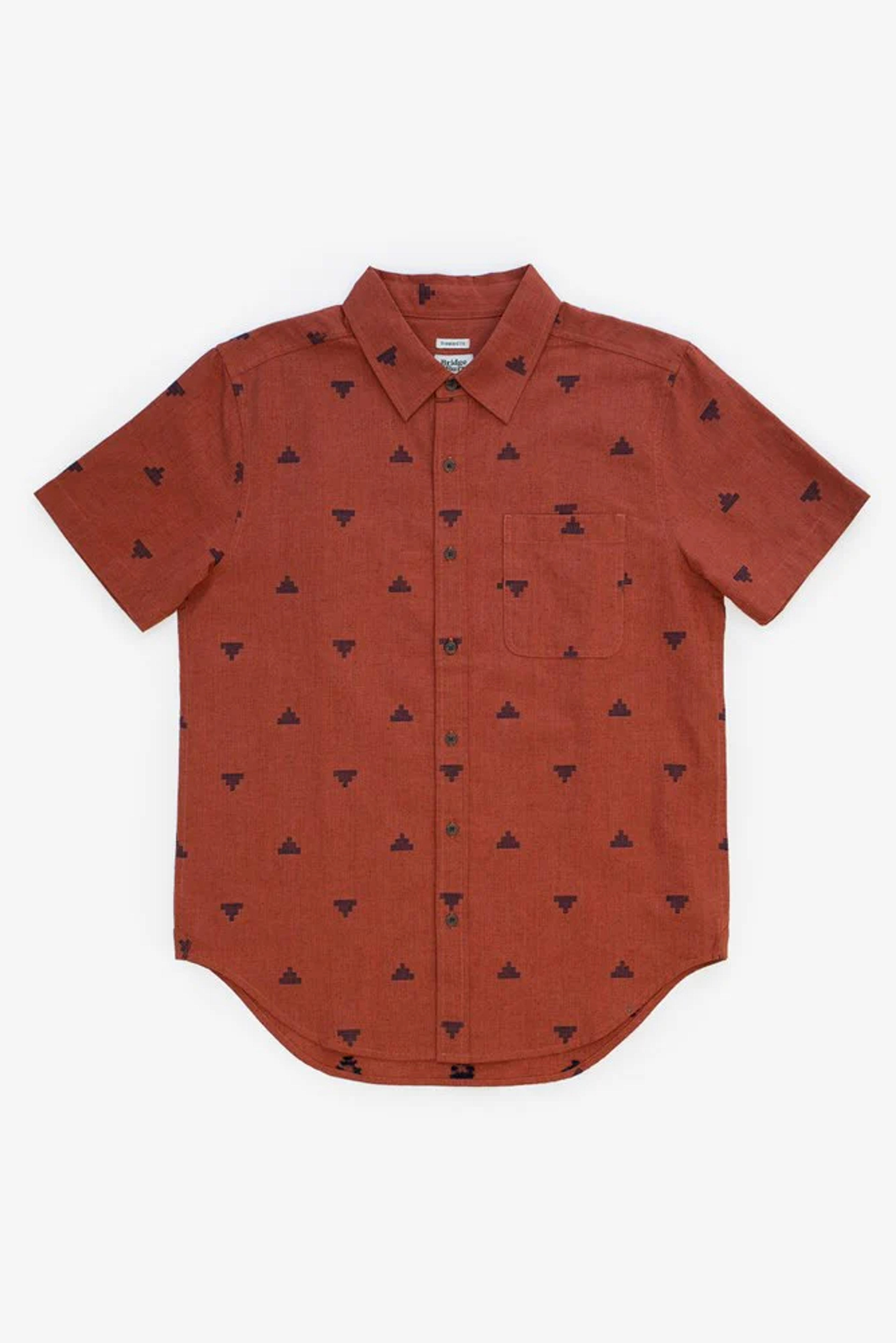 Malcolm Shirt / Rust Fil-Coupé Pyramids