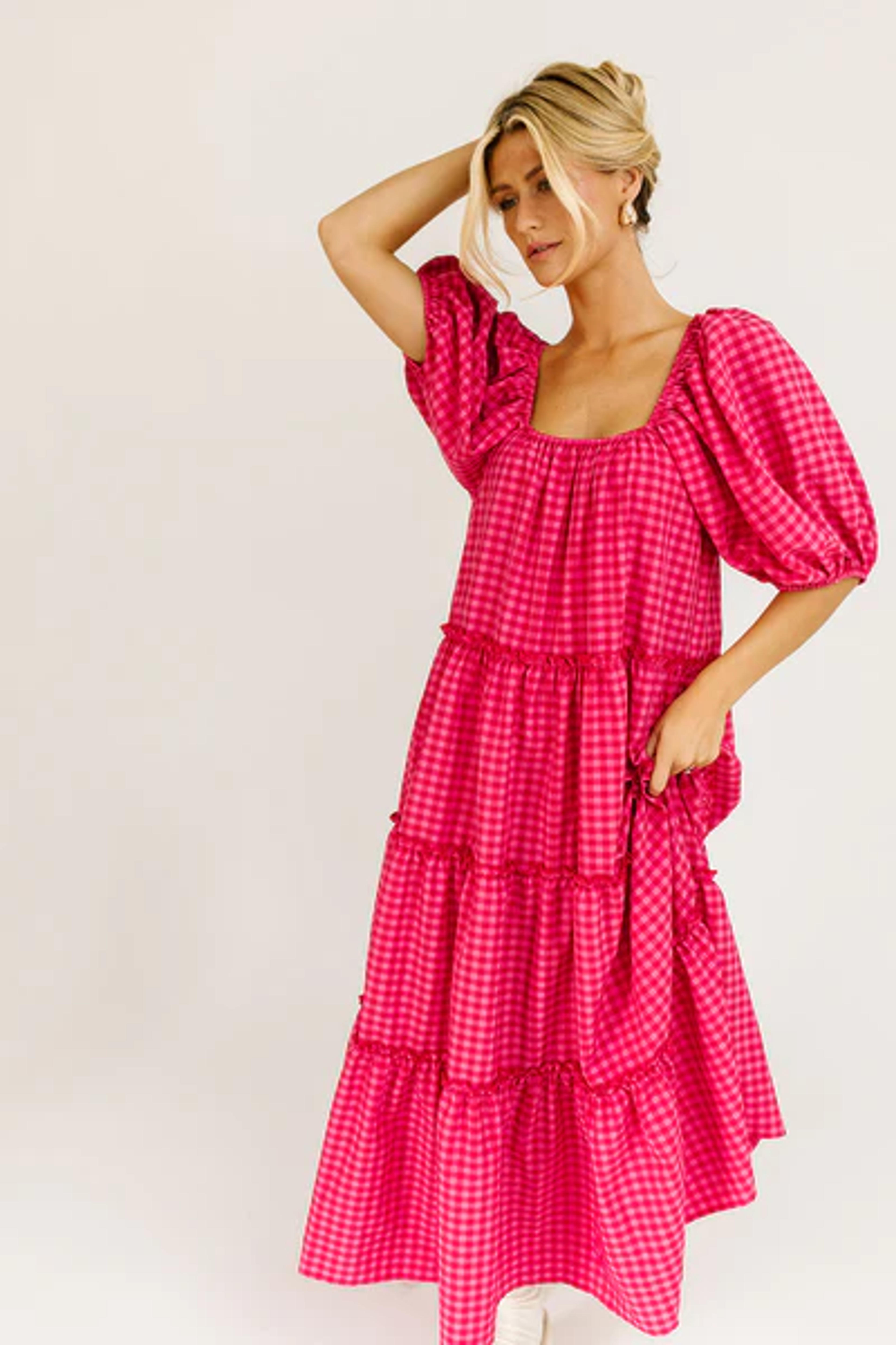 daymaker dress // pink gingham *zoco exclusive*