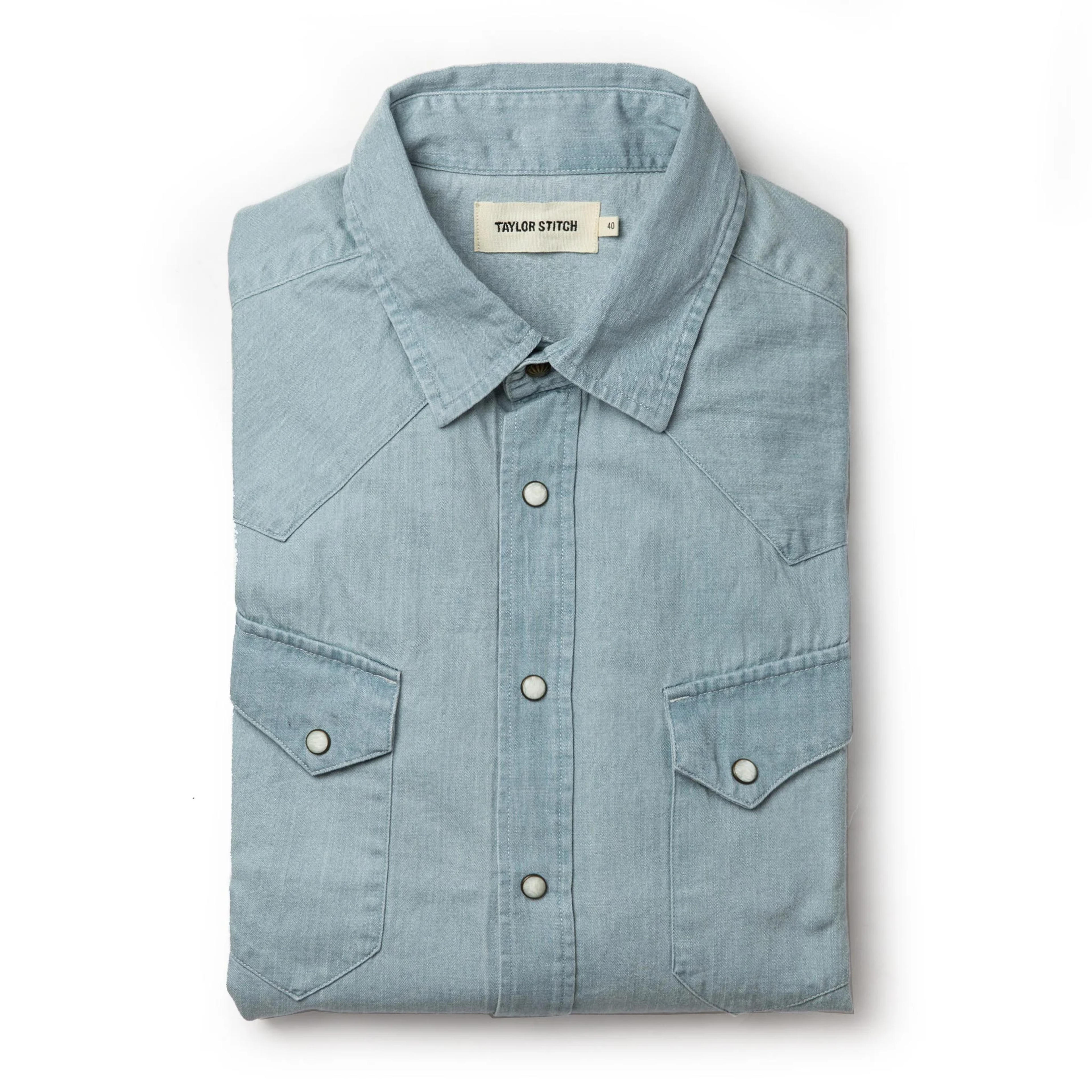 The Western Shirt in Washed Denim - Men's Denim Shirts | Men's Long Sleeve Shirts | Taylor Stitch