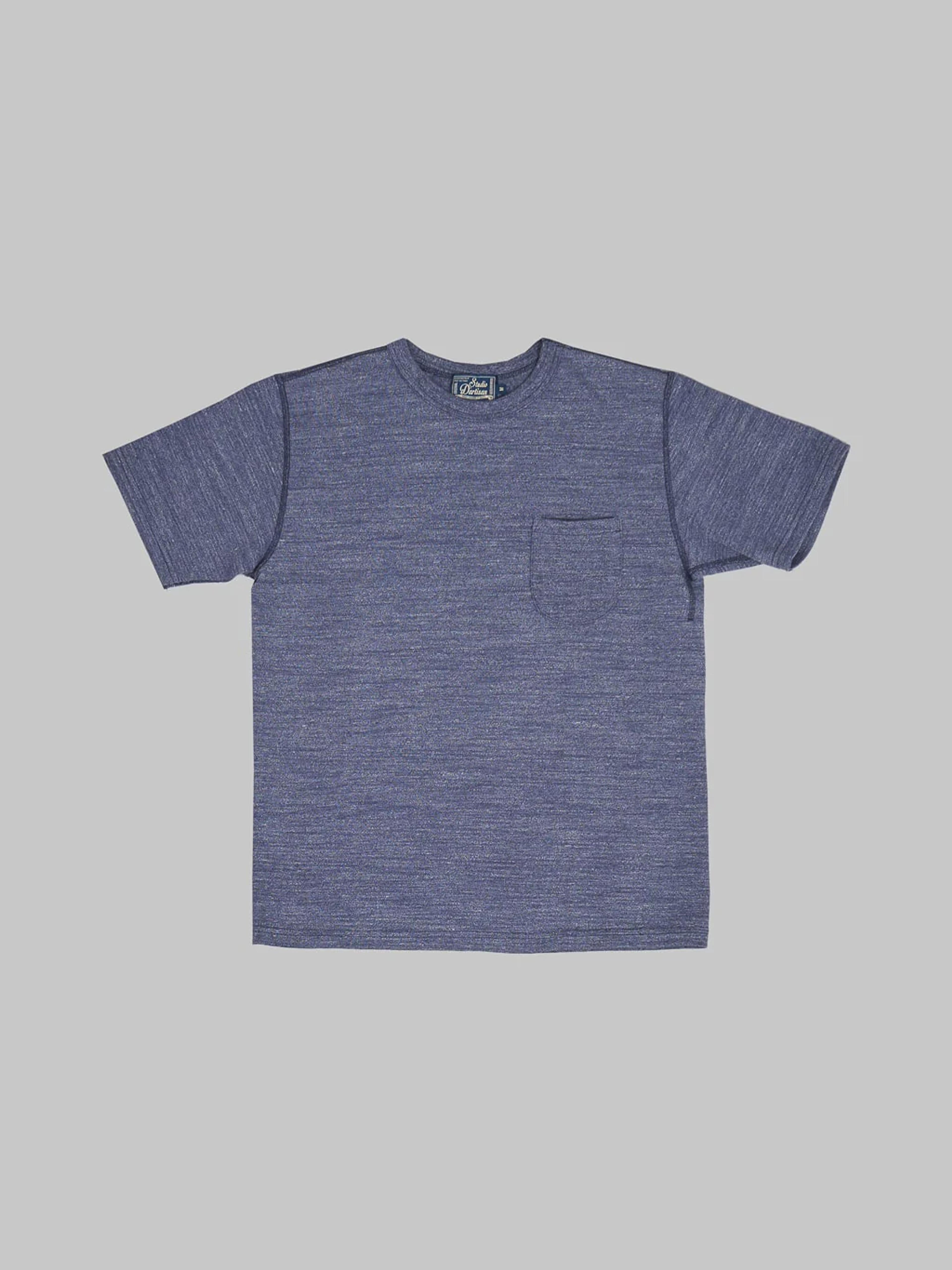 Studio D'Artisan 9916 Suvin Gold Loopwheeled T-shirt Heather Navy – Redcast Heritage Co.