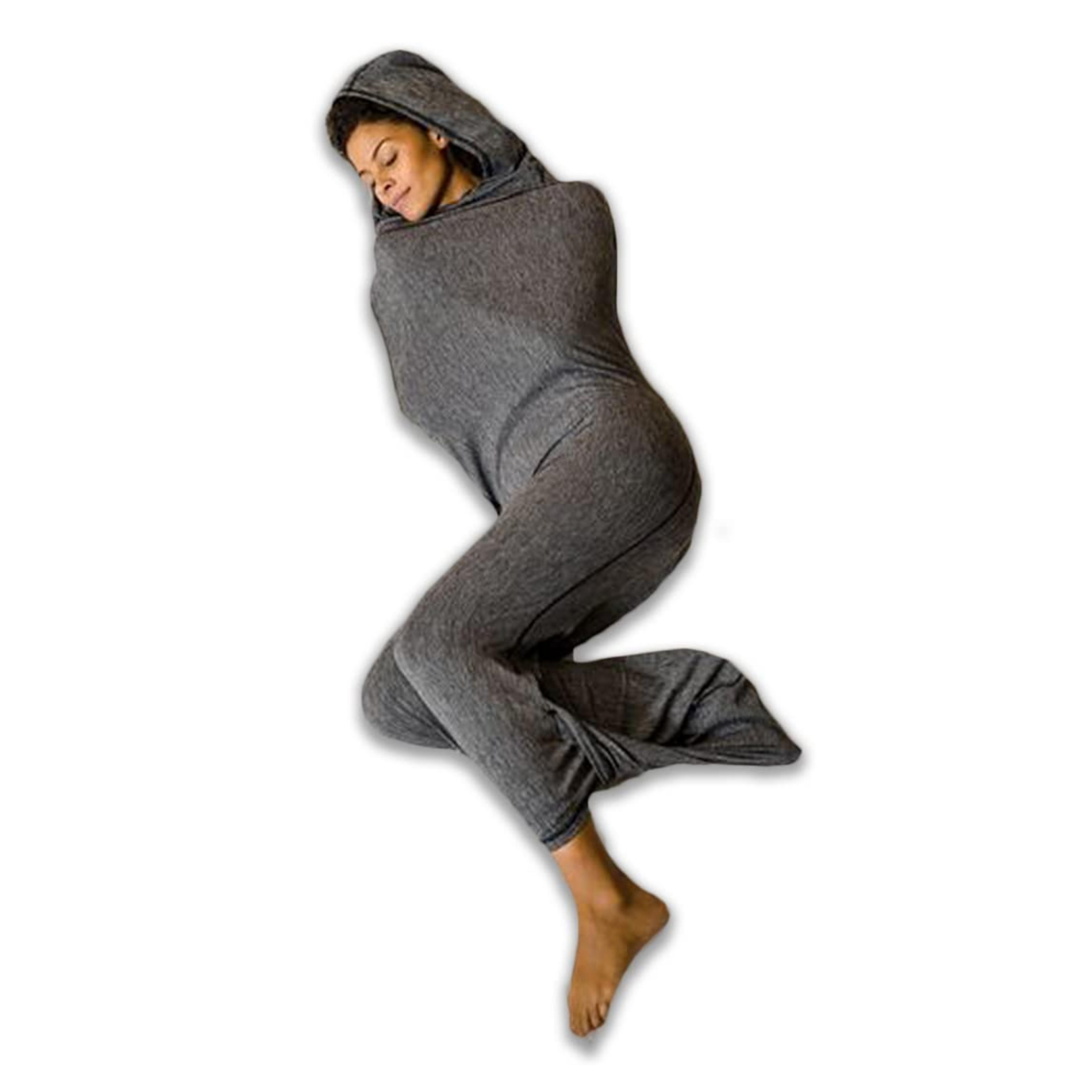 Amazon.com: Hug Sleep, Hooded Sleep Pod The Original Cooling Machine Washable Wearable Blanket + Weighted Blanket Alternative for Men, Women, and Teens, Grey, Medium : Home & Kitchen