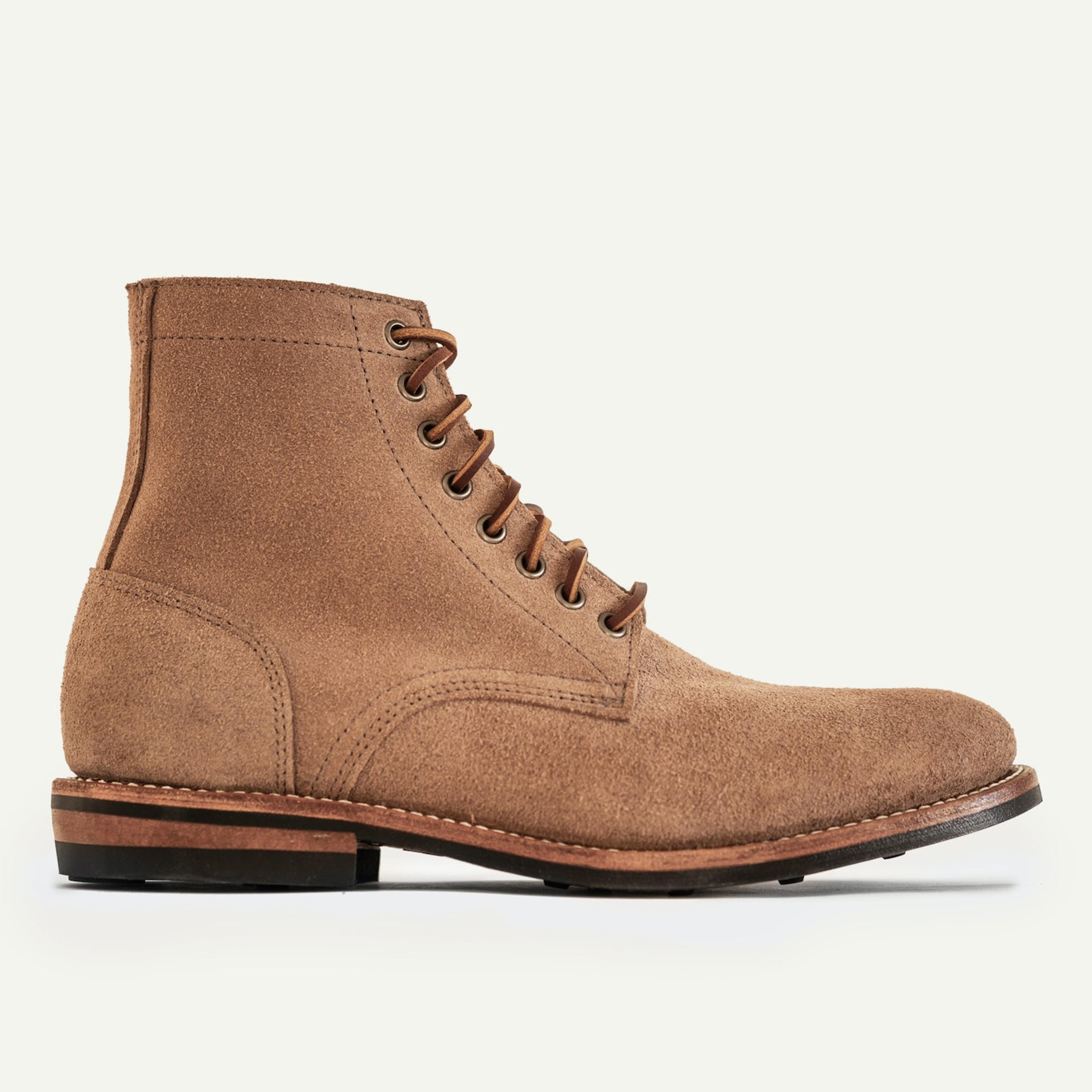 Trench Boot - Natural Chromexcel Roughout, Dainite Sole - Made in USA | Oak Street Bootmakers