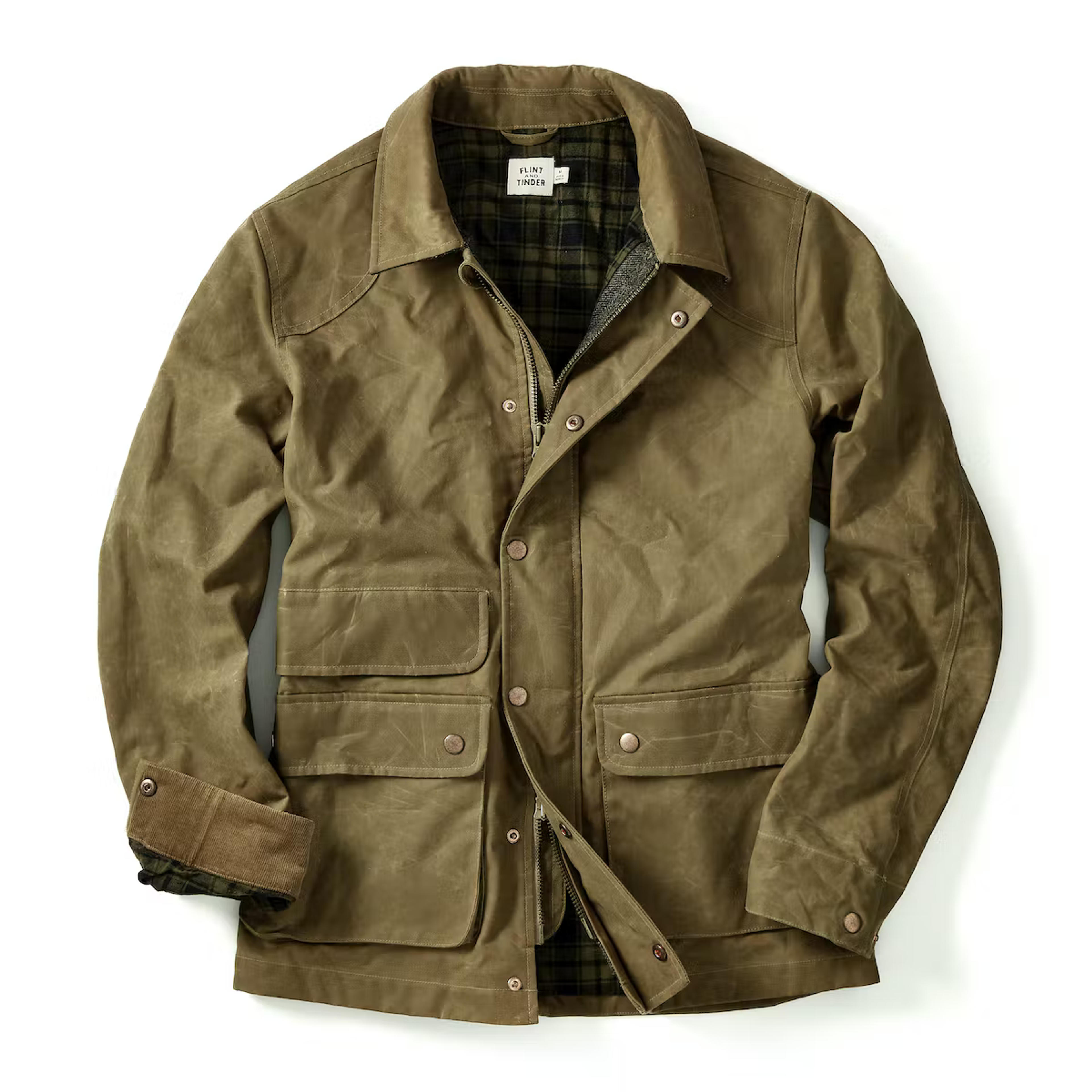 Flannel-Lined Waxed Hudson Jacket