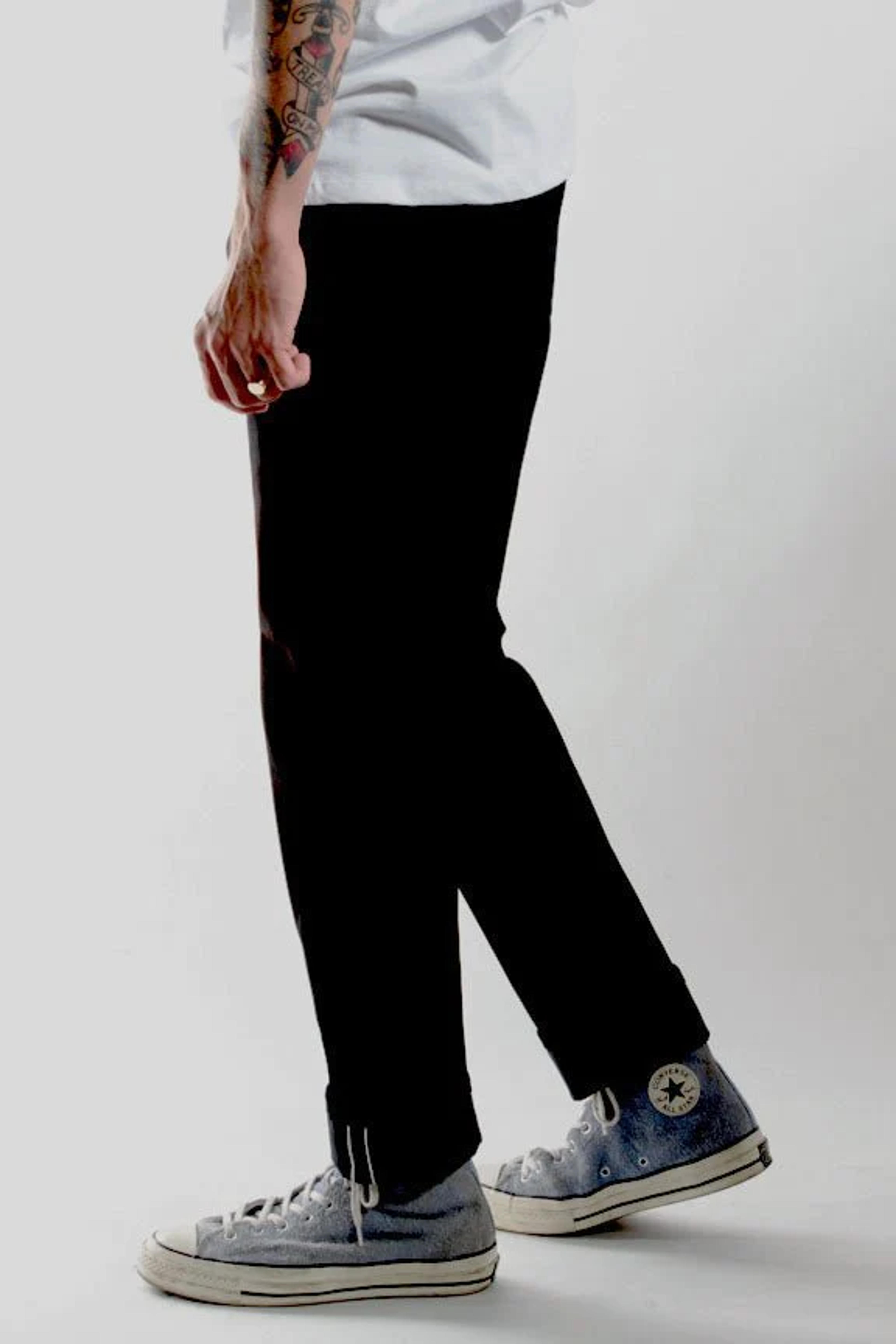 Men's Slim Straight Selvedge Denim in Japanese Jet Black | Made in USA