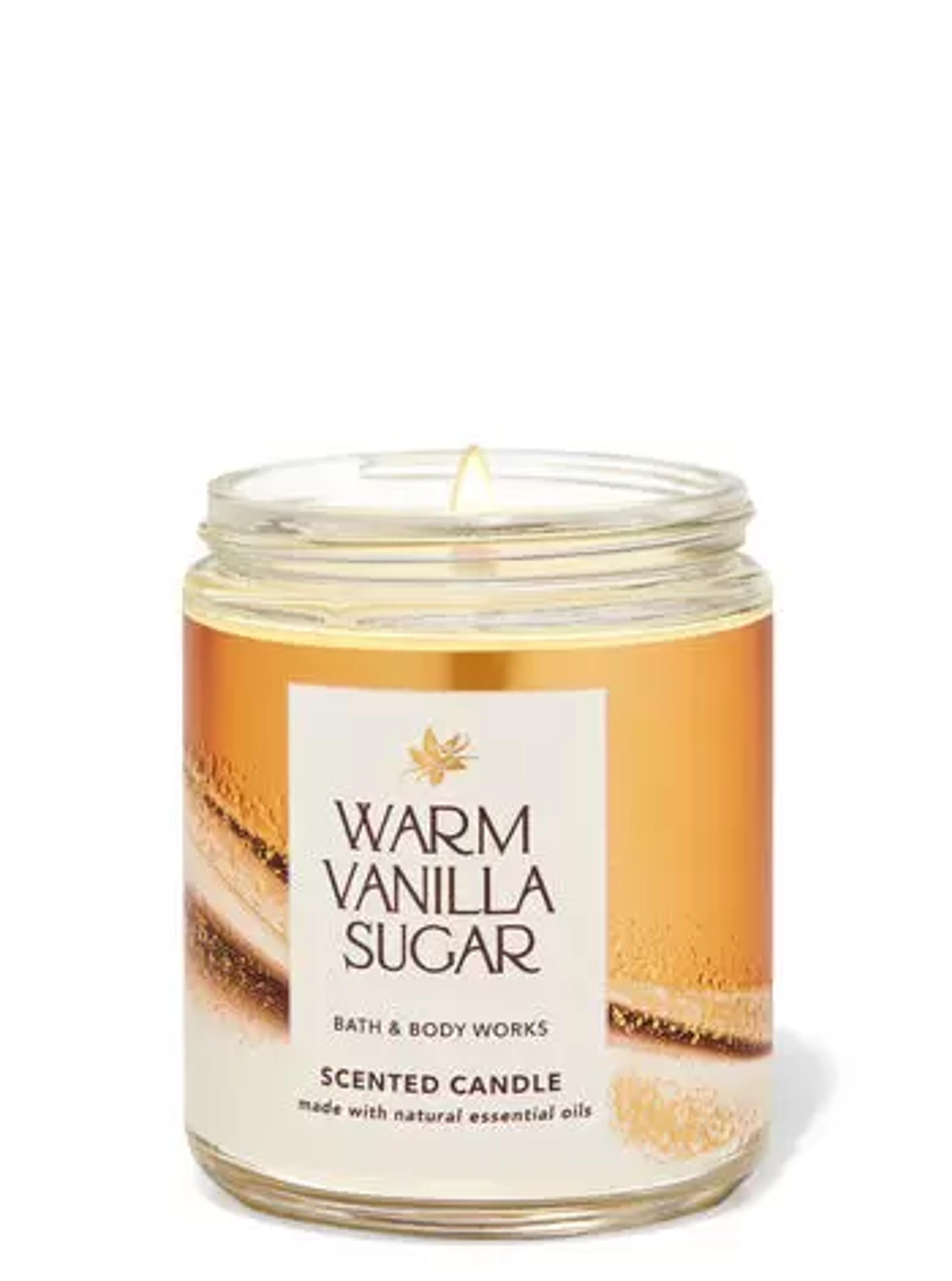 Warm Vanilla Sugar Single Wick Candle | Bath & Body Works