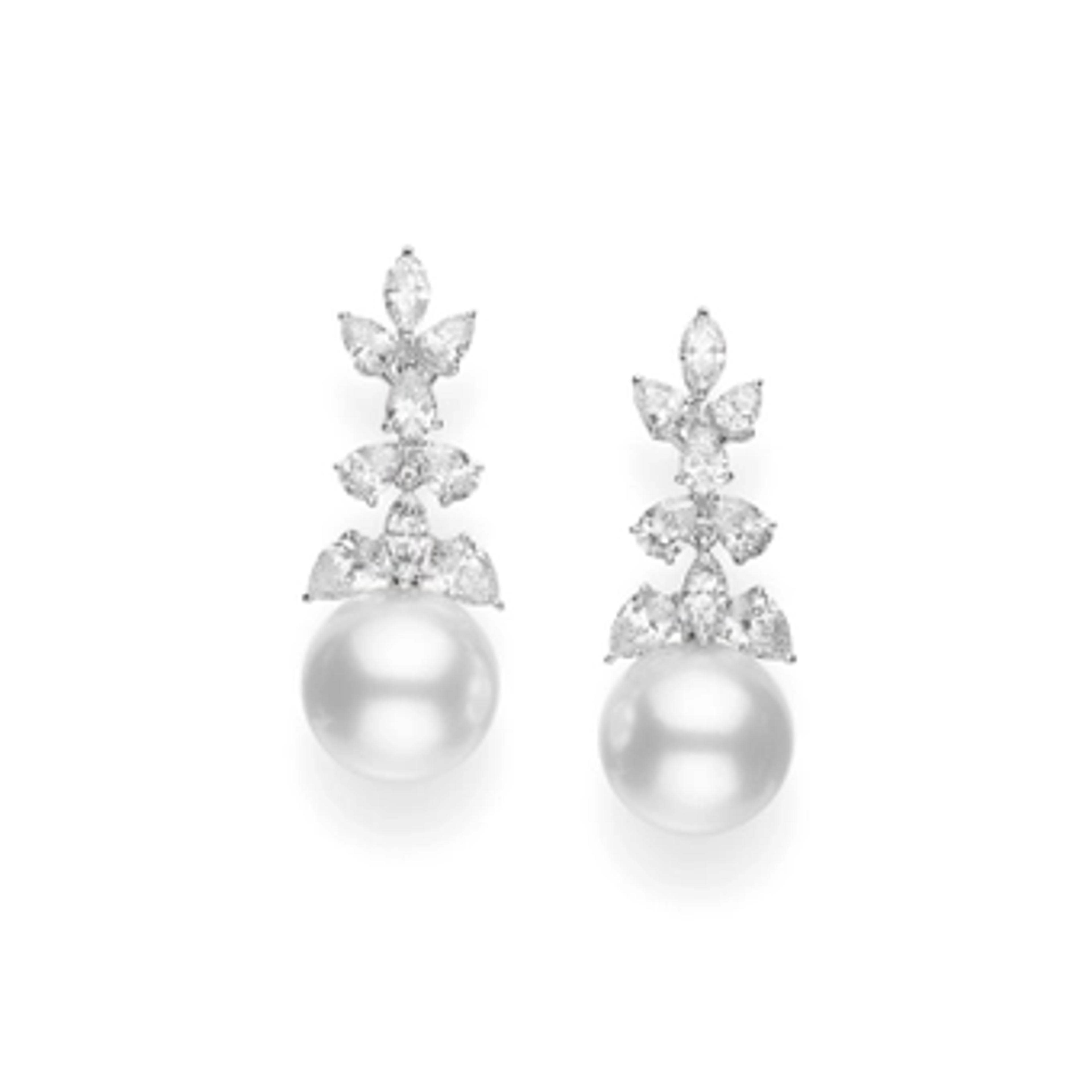 White South Sea Cultured Pearl Prestige Earrings