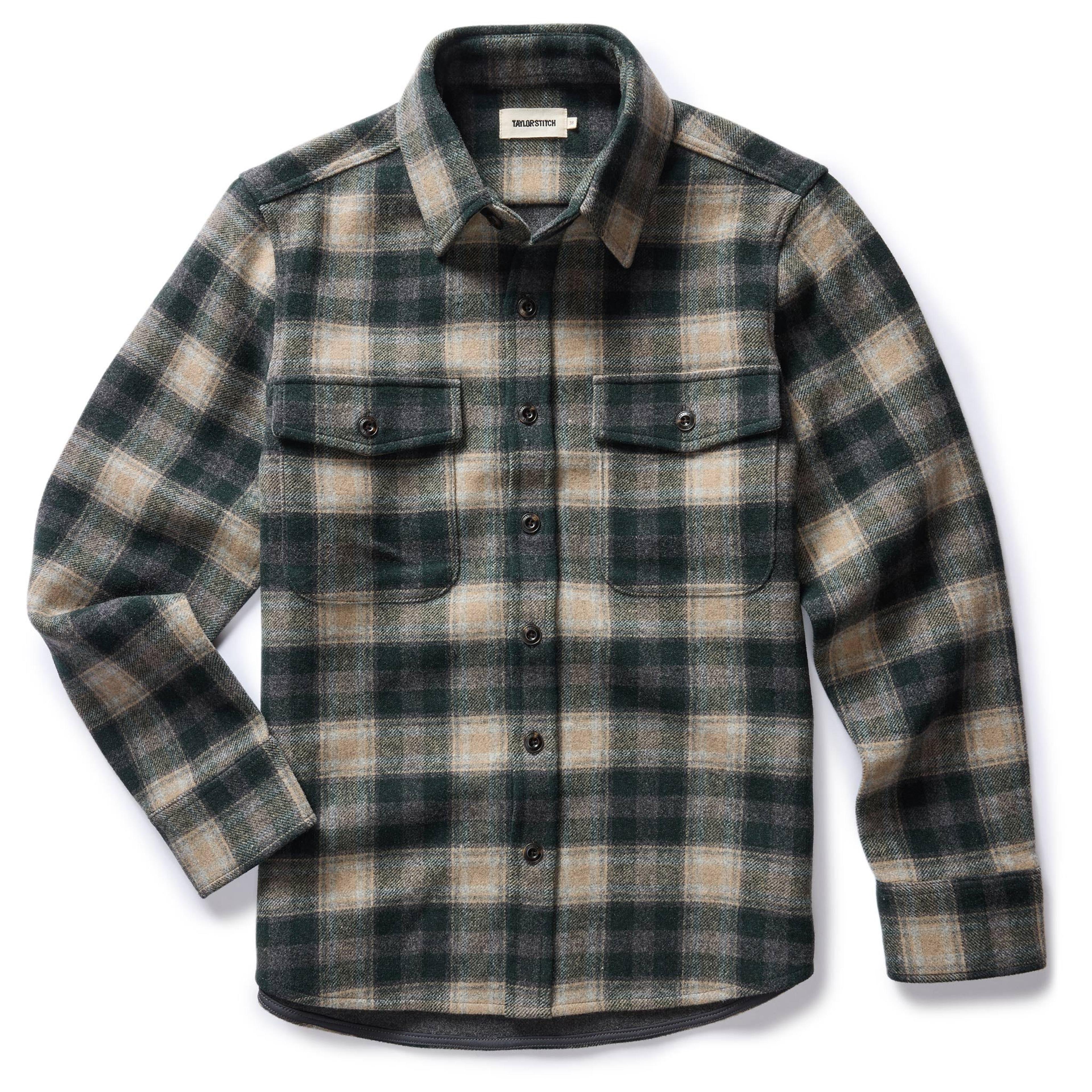 The Maritime Shirt Jacket in Dried Pine Plaid | Men's Best Sellers | Taylor Stitch