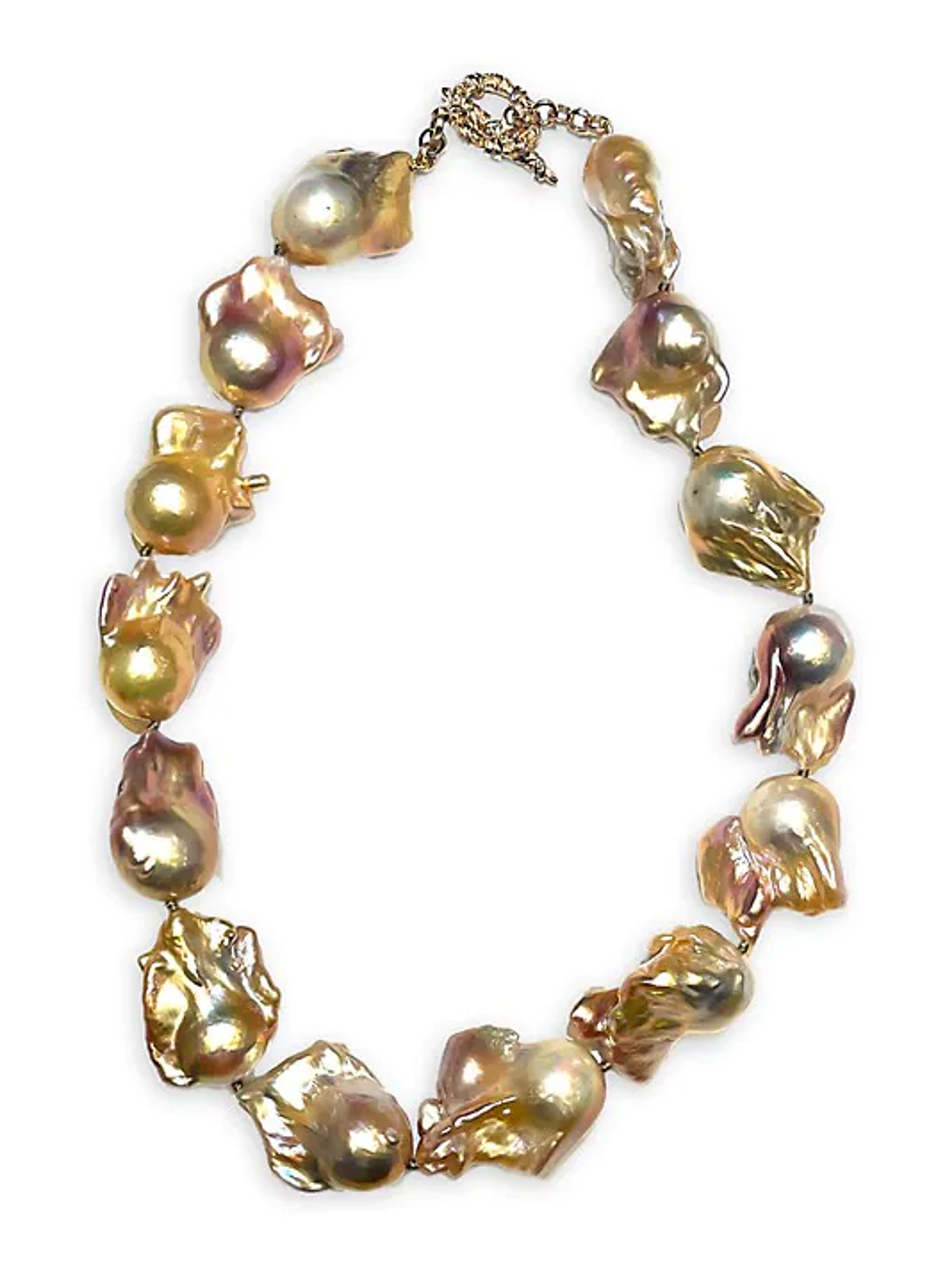 Shop Stephen Dweck One-Of-A Kind 18K Yellow Gold Natural Baroque Pearl Necklace | Saks Fifth Avenue