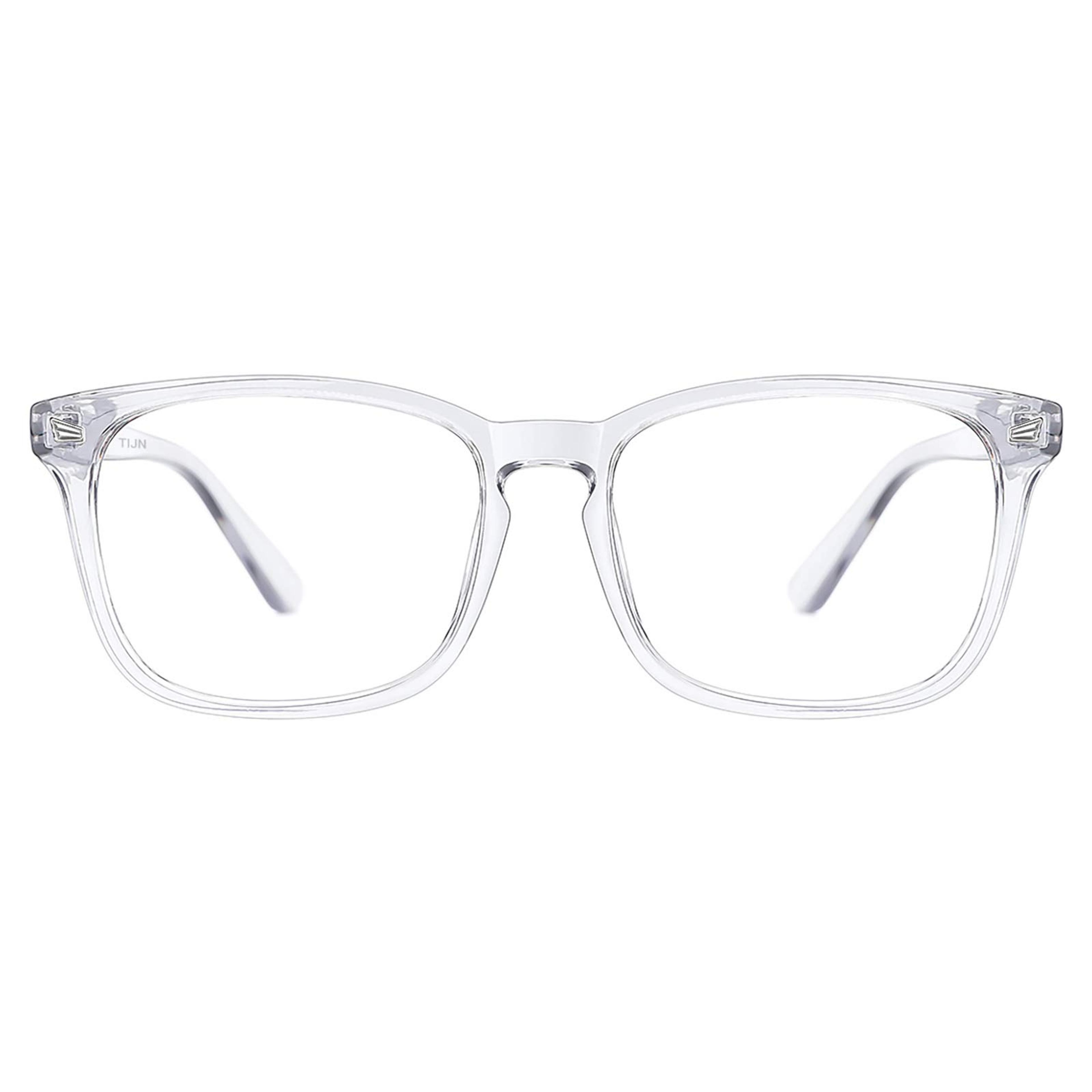 Amazon.com: TIJN Blue Light Blocking Glasses for Women Men Clear Frame Square Nerd Eyeglasses Anti Blue Ray Computer Screen Glasses(Transparent) : Health & Household