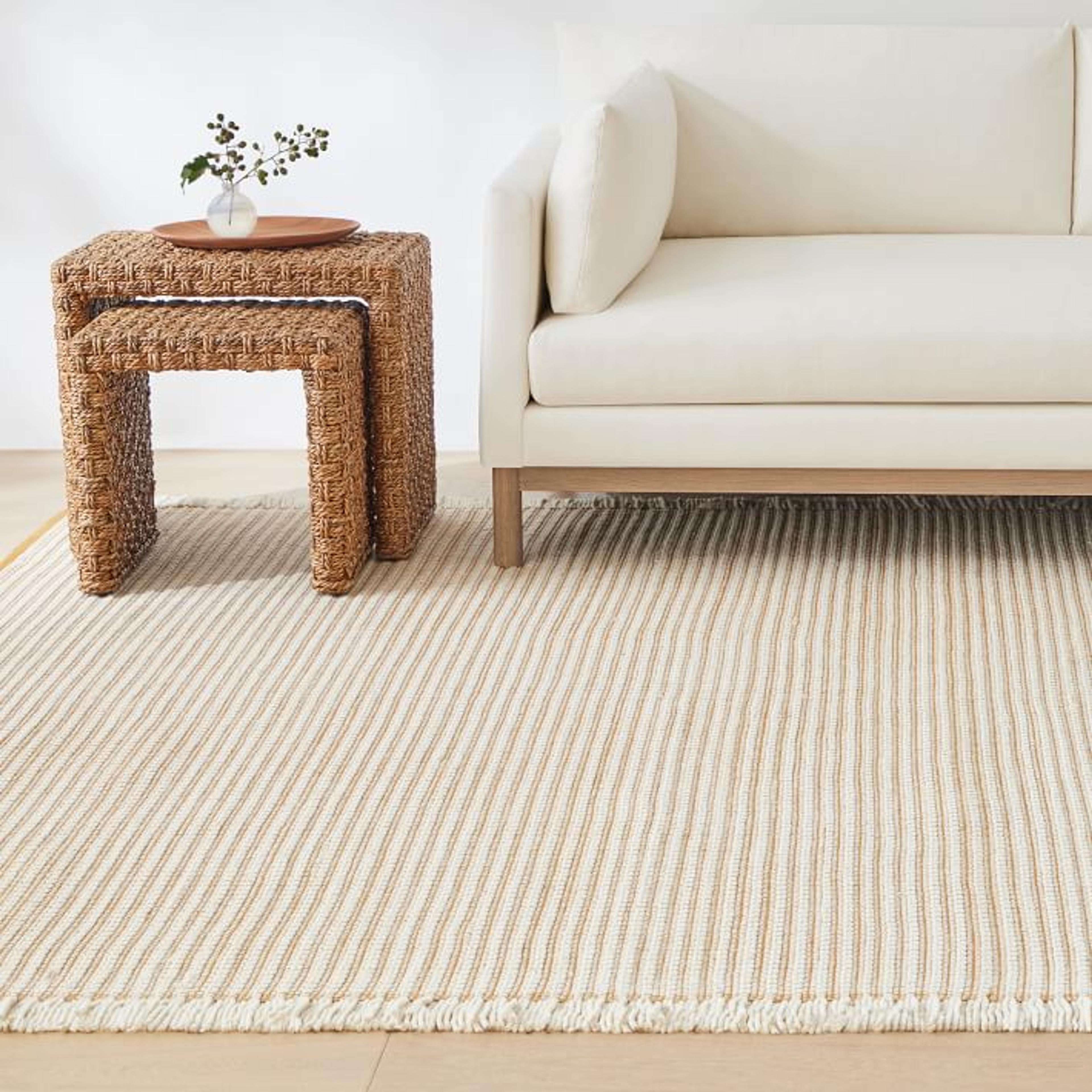 Mini Grid Fringe Rug | West Elm