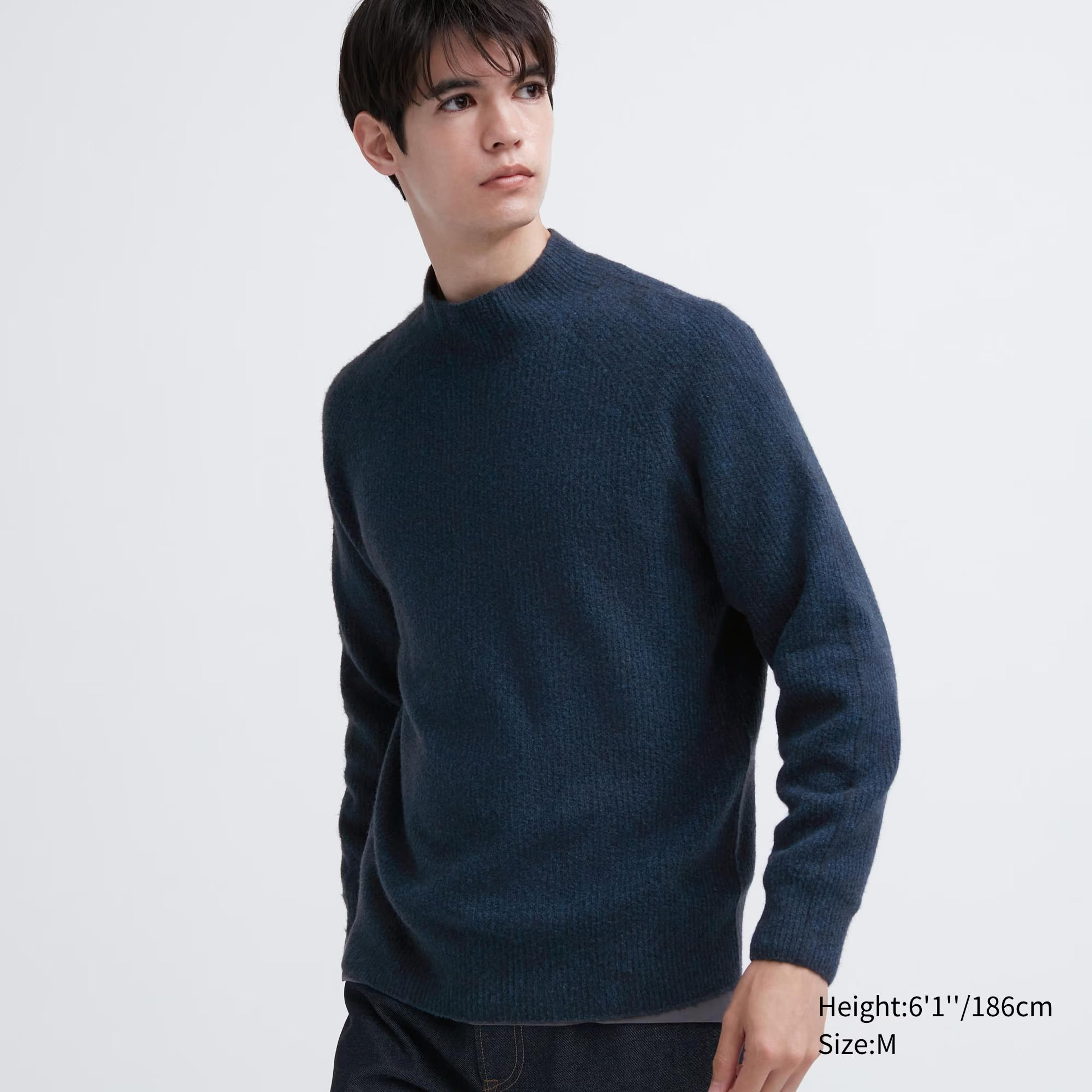 3D Knit Seamless Soufflé Yarn Mock Neck Jumper | UNIQLO