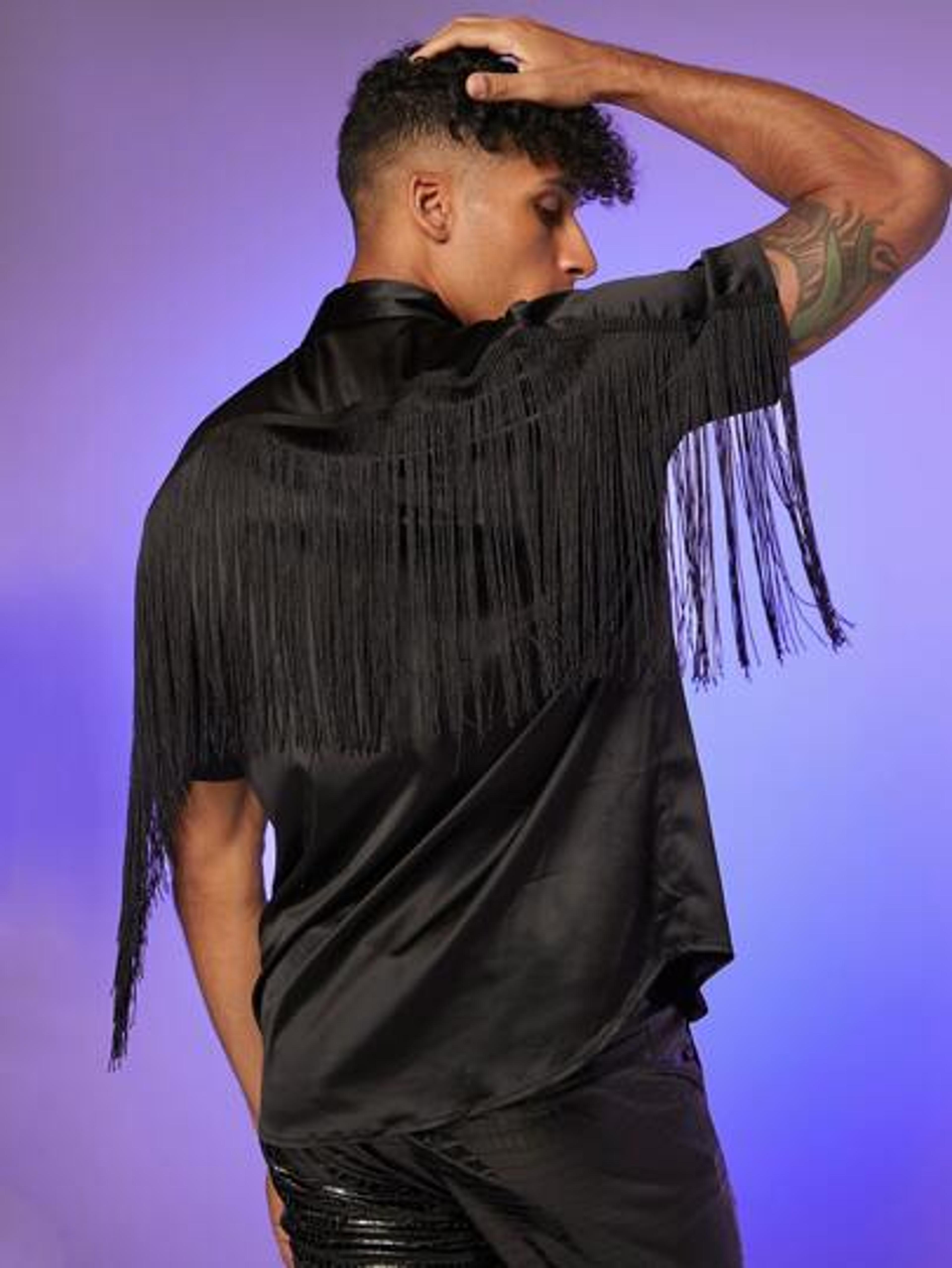 SHEIN Men Fringe Trim Shirt | SHEIN USA