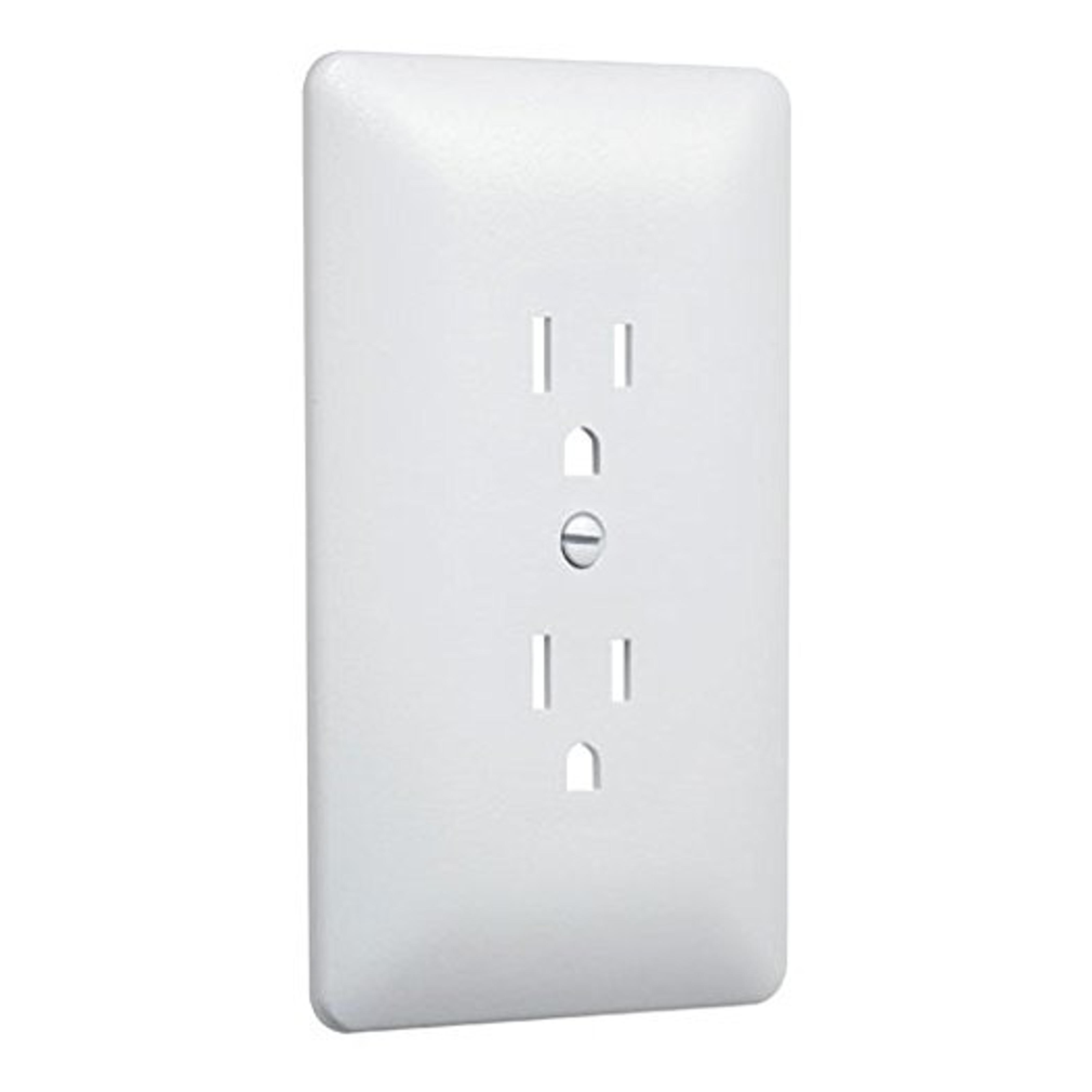 Taymac 2000W Masque 2000 1-Gang Decorator Style Wallplate, Paintable Duplex Outlet Cover, White (1-Pack) - Paintable Switch Plate Covers - Amazon.com