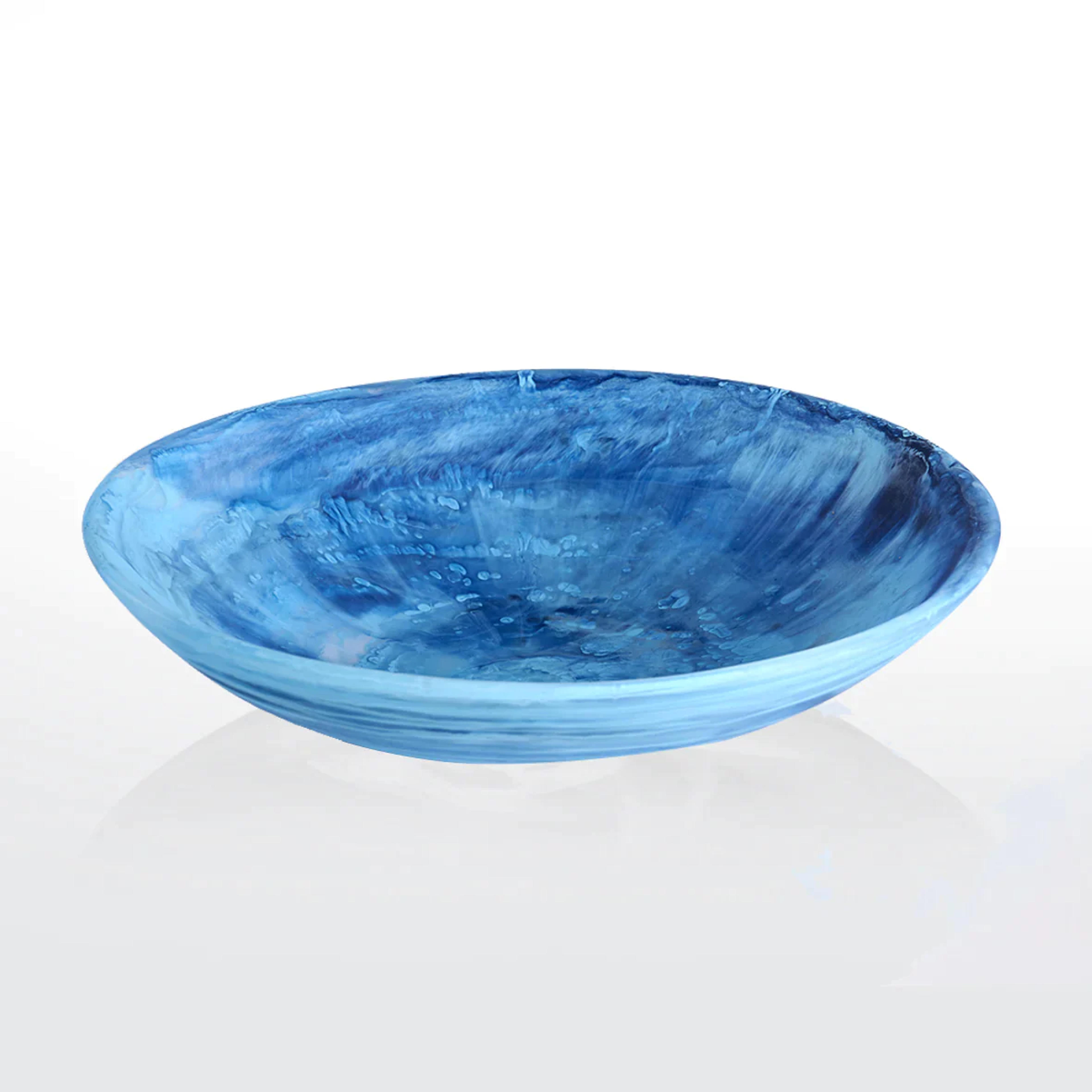 Deep Resin Bowl - Denim Swirl– Jumbled