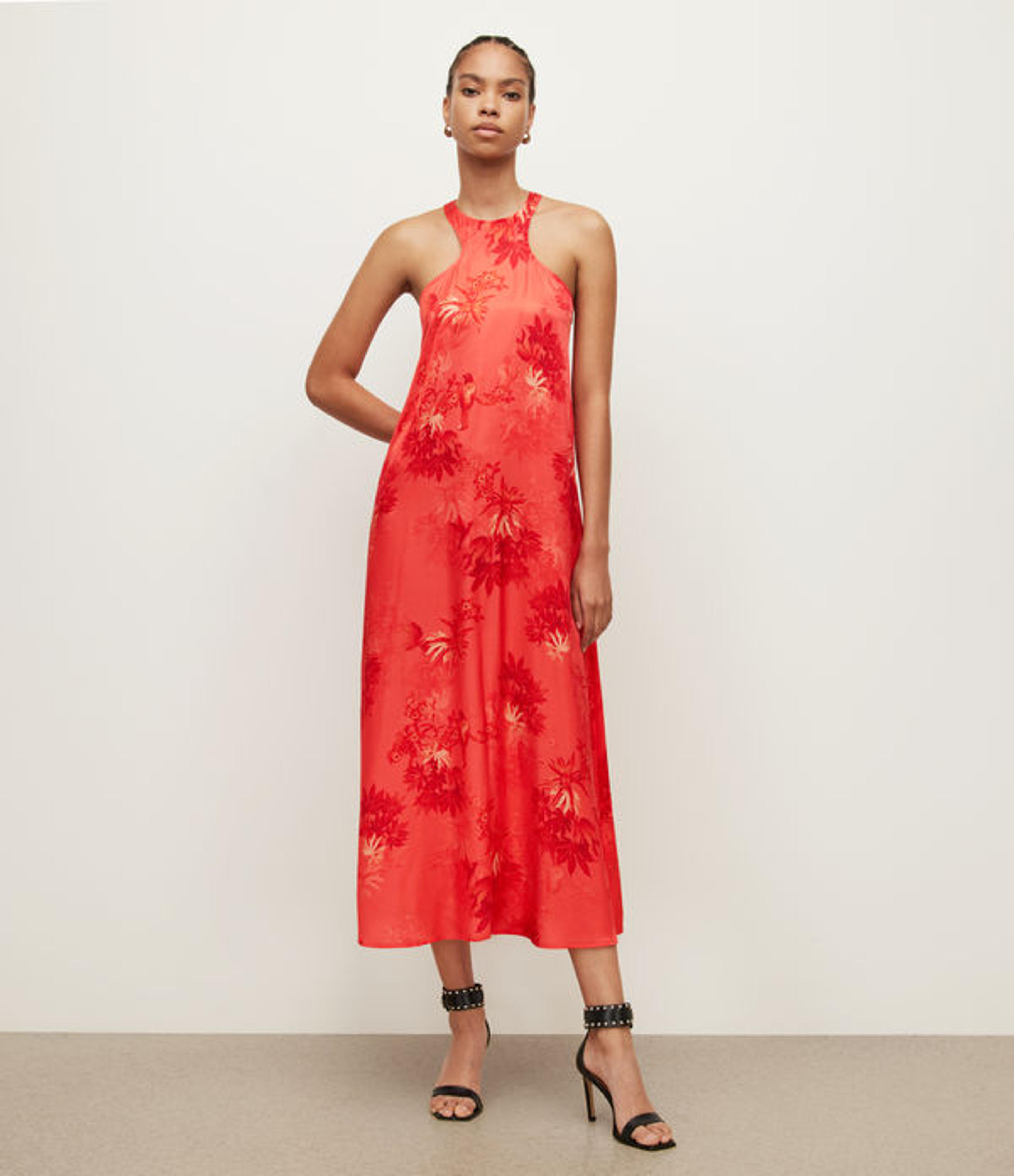 ALLSAINTS US: Womens Verna Nila Maxi Dress (orange)