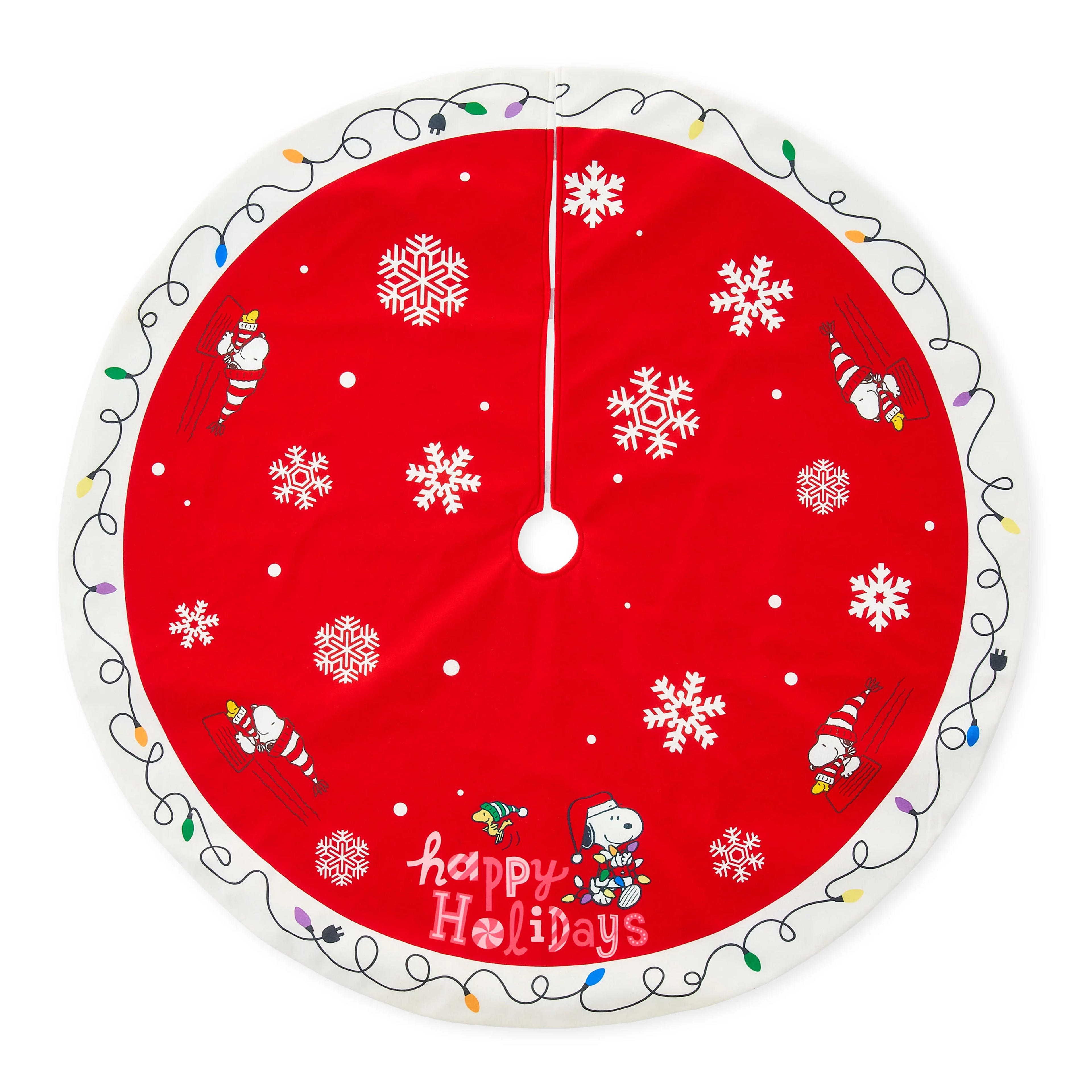 Peanuts 48 inch Snoopy and Friends Tree Skirt, Decoration - Walmart.com