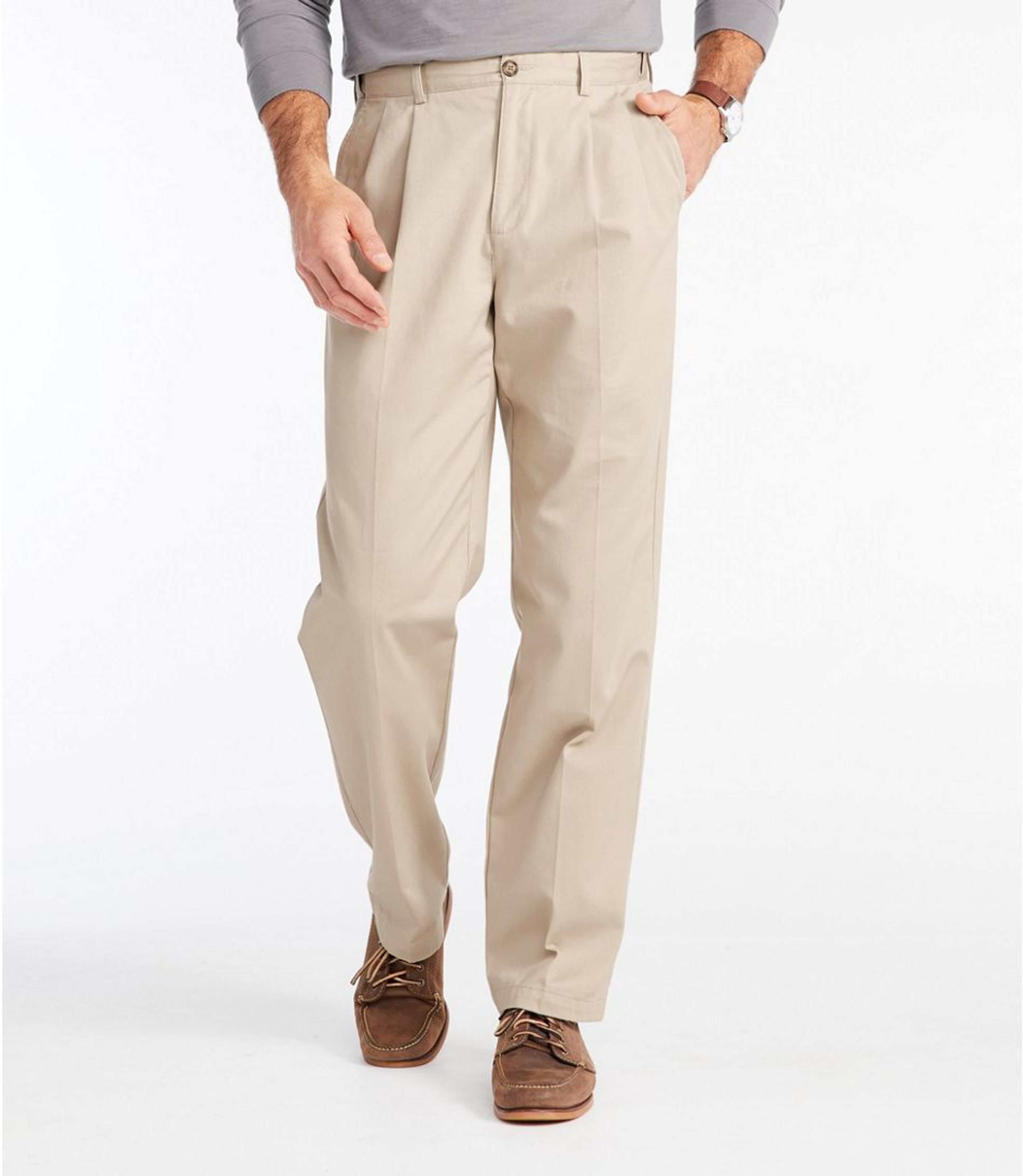 Men's Wrinkle-Free Double L Chinos, Natural Fit, Hidden Comfort, Pleated | Pants at L.L.Bean