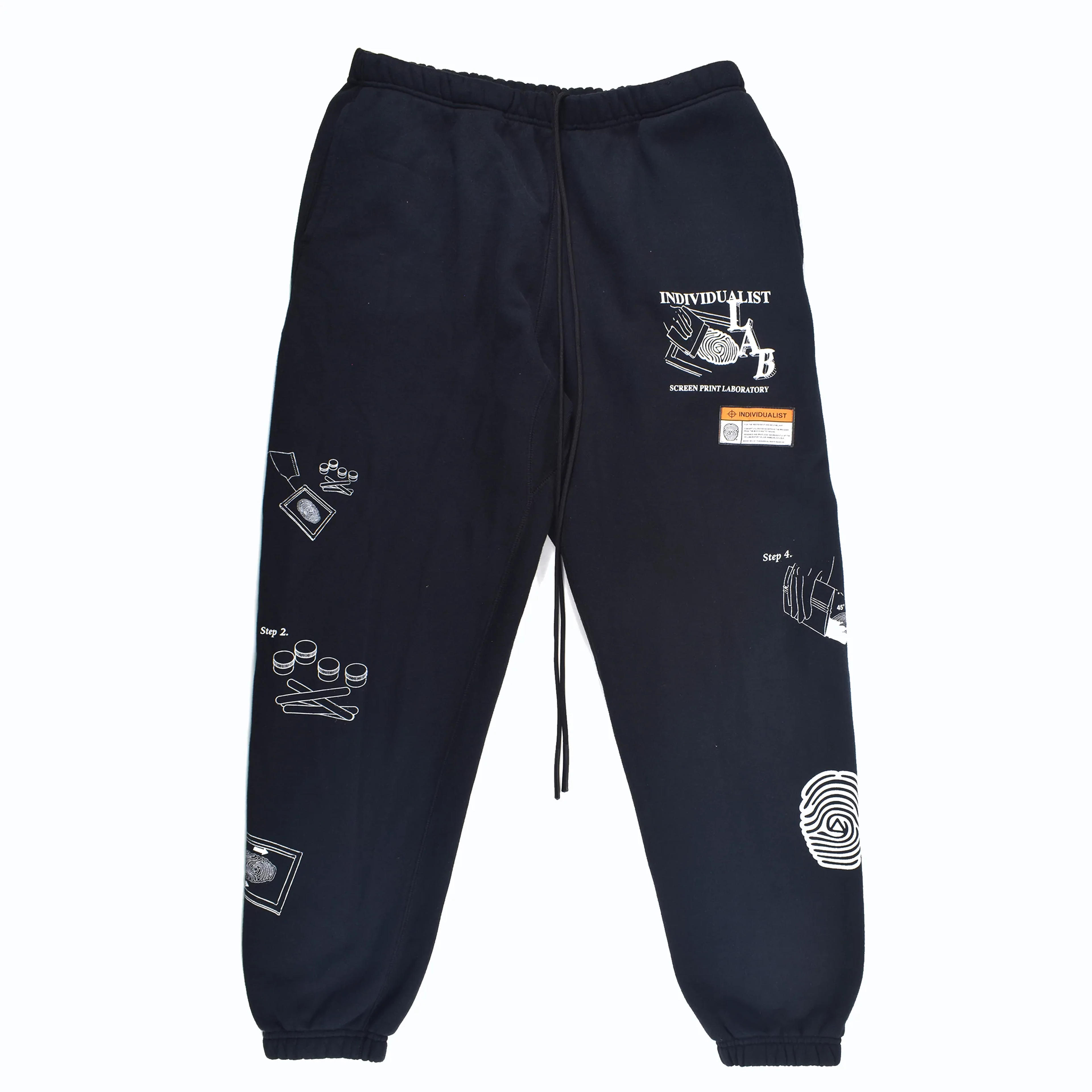 How To Screen Print Sweatpant- Over dyed black - INDIVIDUALIST