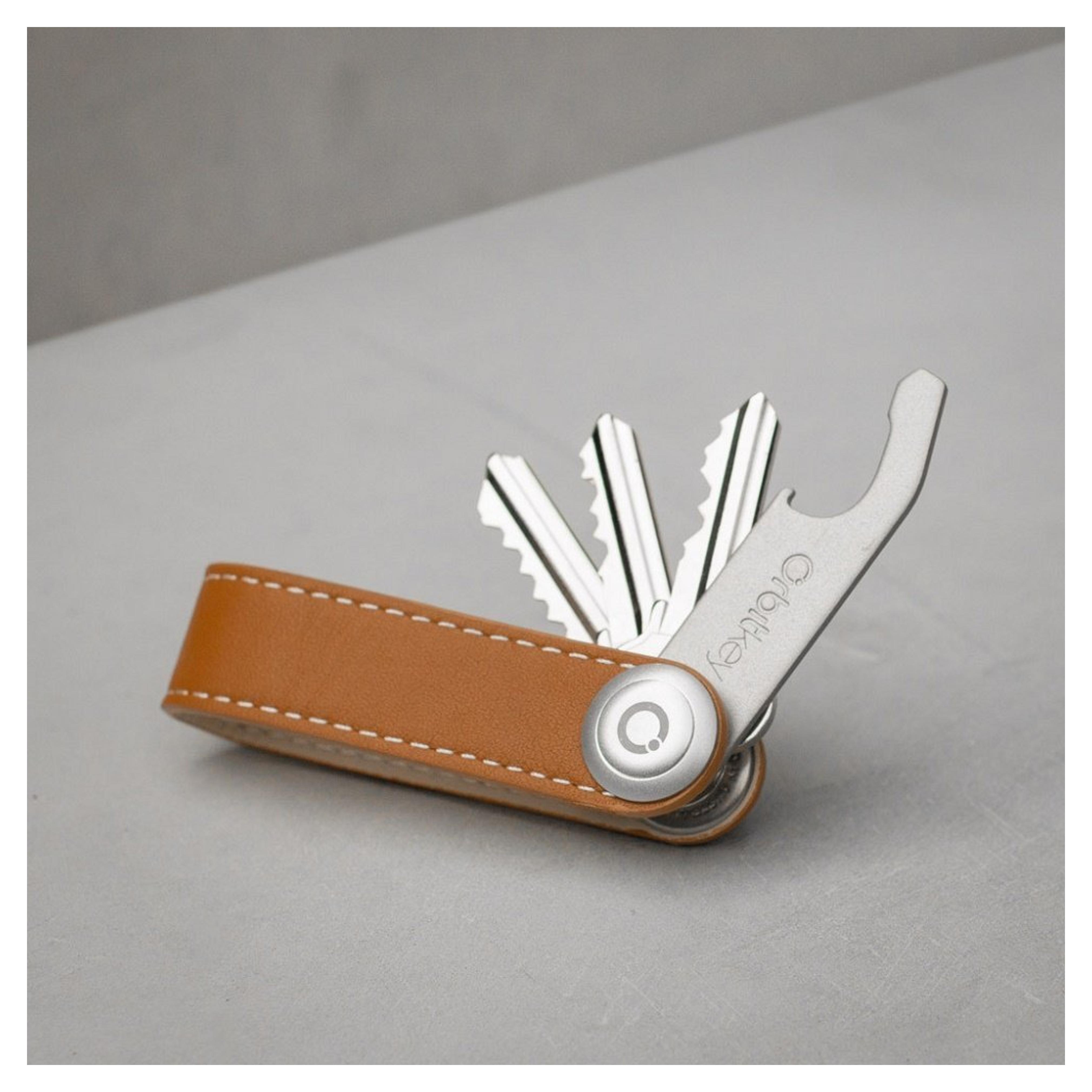 Orbitkey Clutter-Free Leather Key Holder, Tan