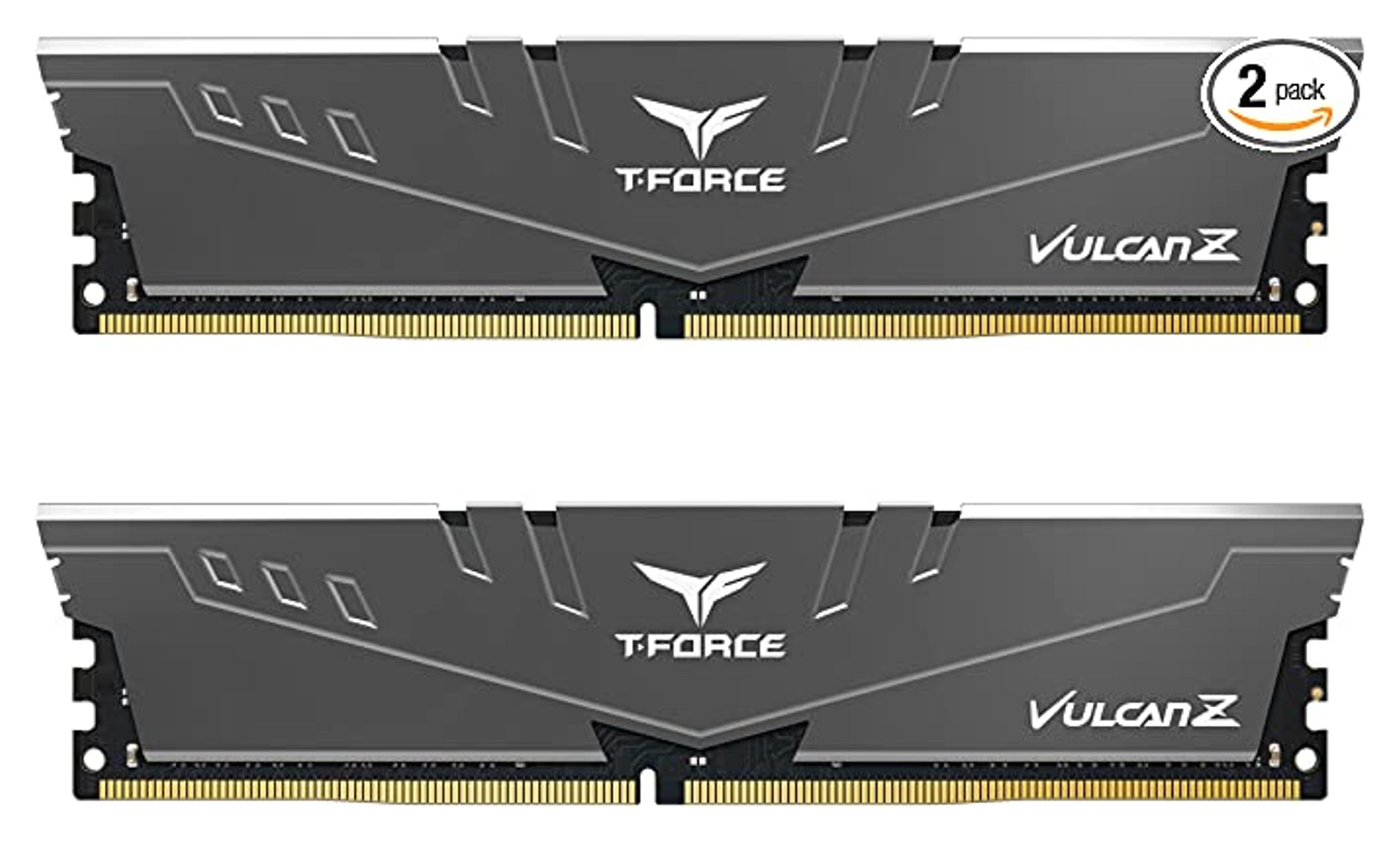 Amazon.com: Teamgroup T-Force Vulcan Z DDR4 16GB Kit (2x8GB) 3200MHz (PC4-25600) CL16 Módulo de memoria de escritorio Ram (gris) - TLZGD416G3200HC16CDC01 : Electrónica