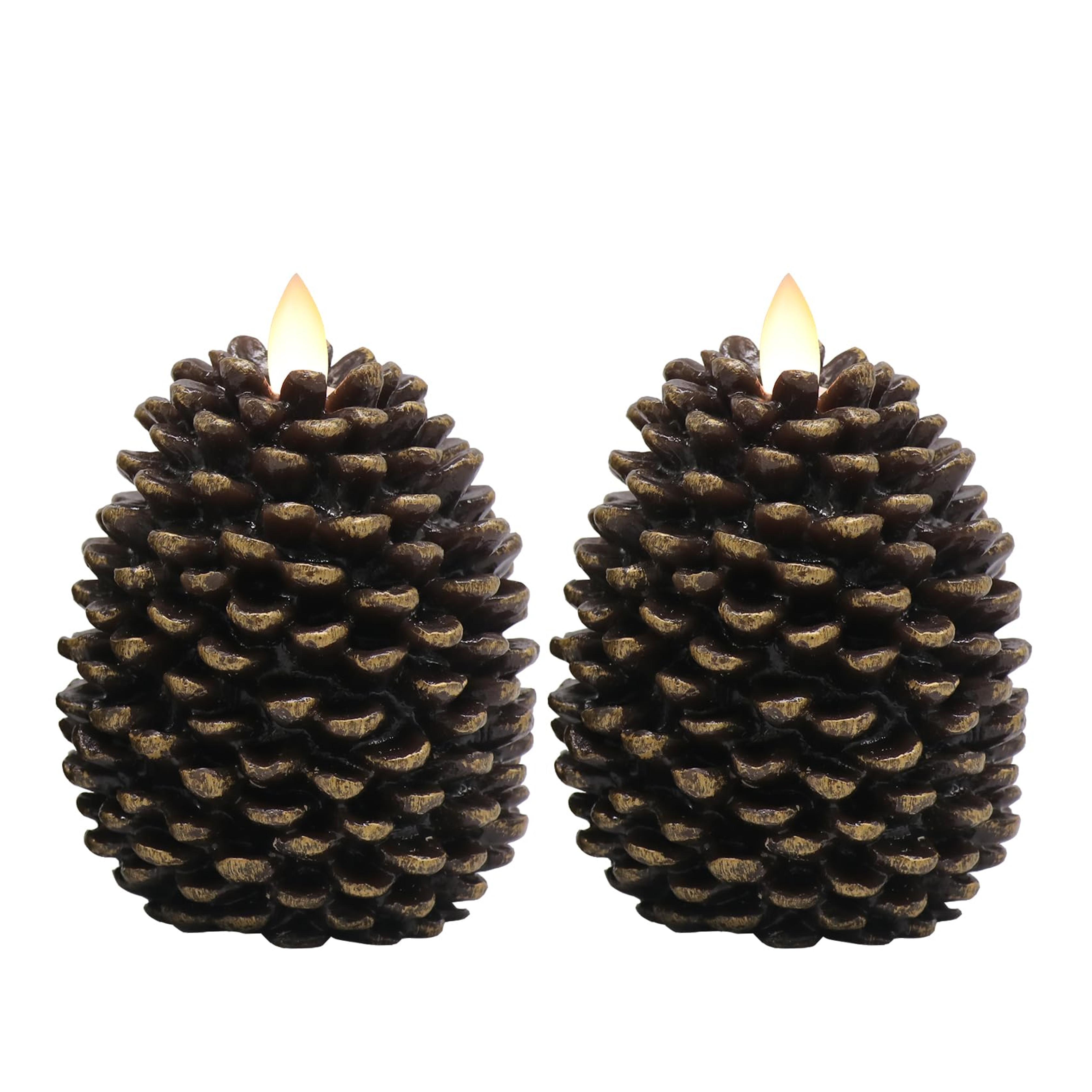 Amazon.com: Eldnacele LED Pine Cone Candles, Battery Operated Flameless Candles with Timer Unscented Wax Pinecone Candles Brown 2 Pack for Christmas Home Party Decoration : Tools & Home Improvement