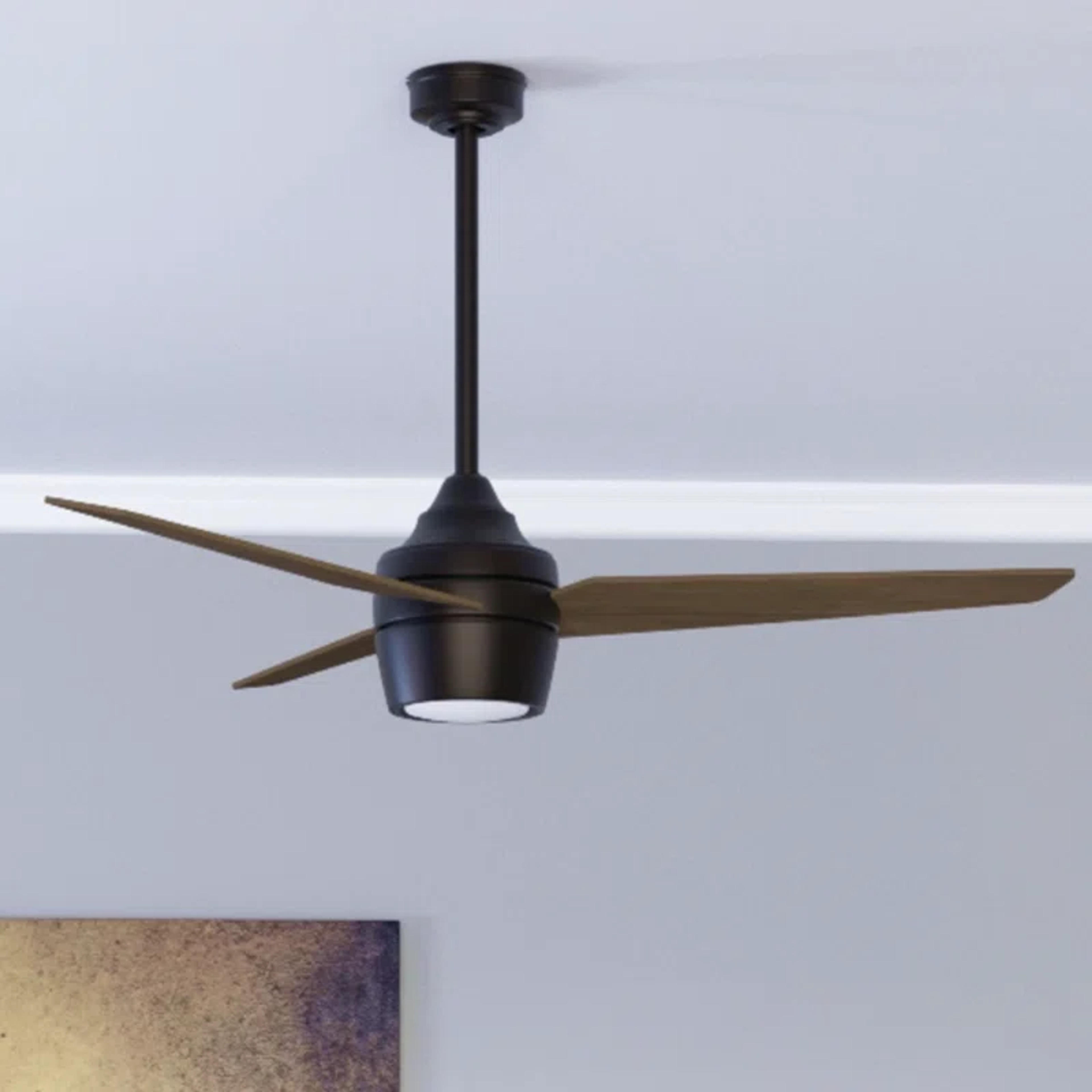 52'' Ares LED Propeller Ceiling Fan with Remote Control and Light Kit Included