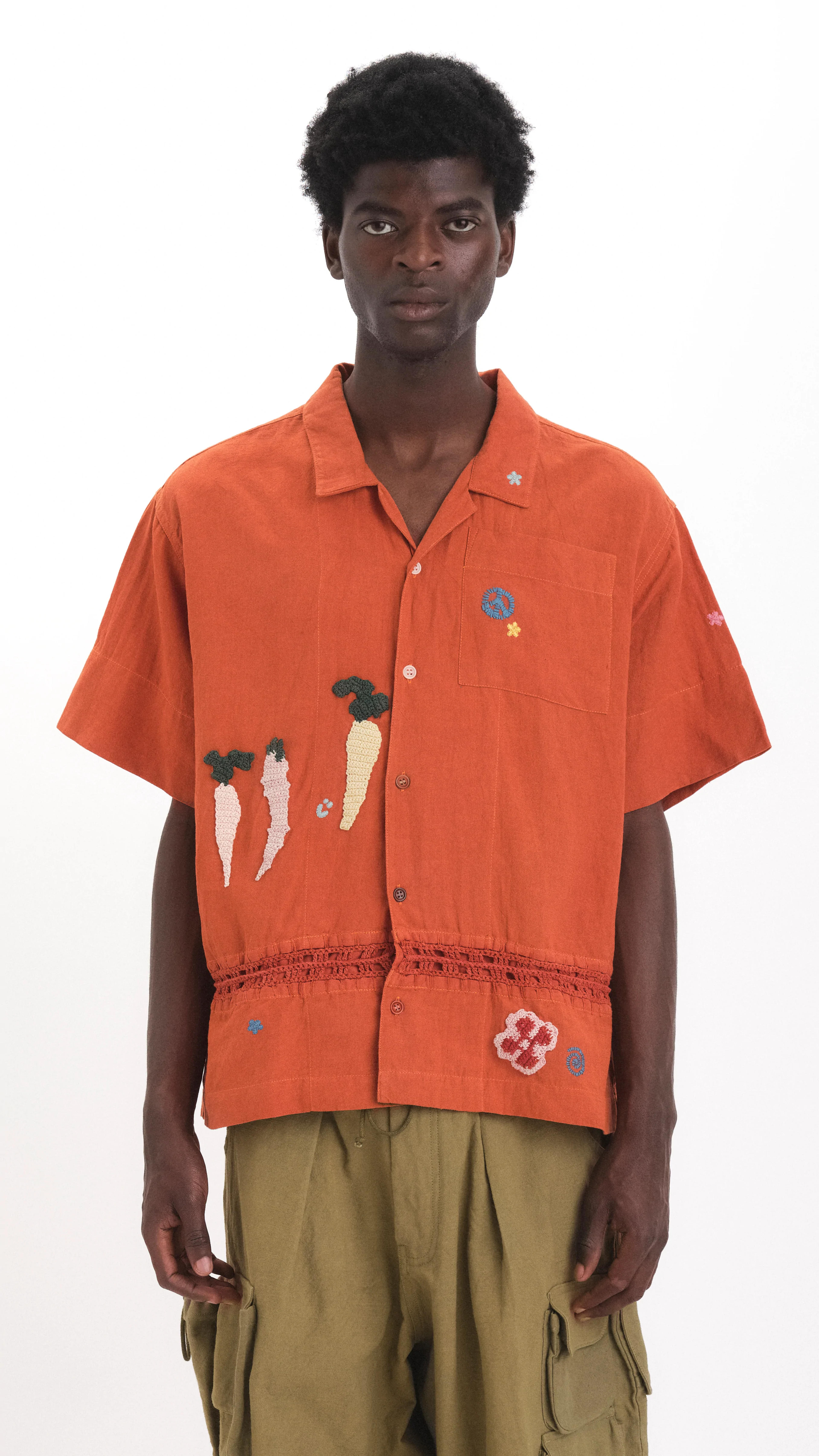 Greetings Shirt - Orange Harvest Sun - L