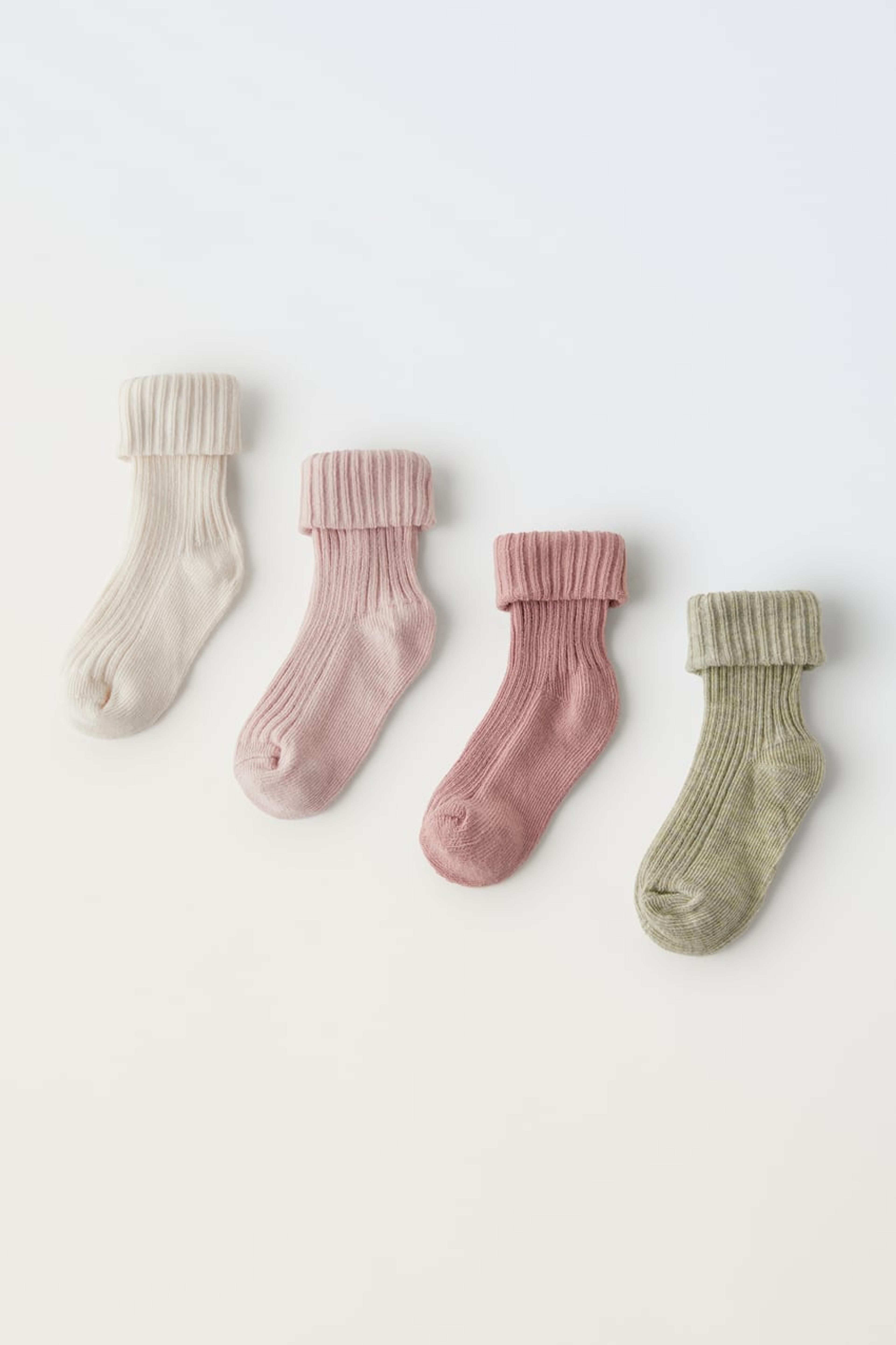 FOUR-PACK OF COLORFUL SOCKS - Pink | ZARA United States