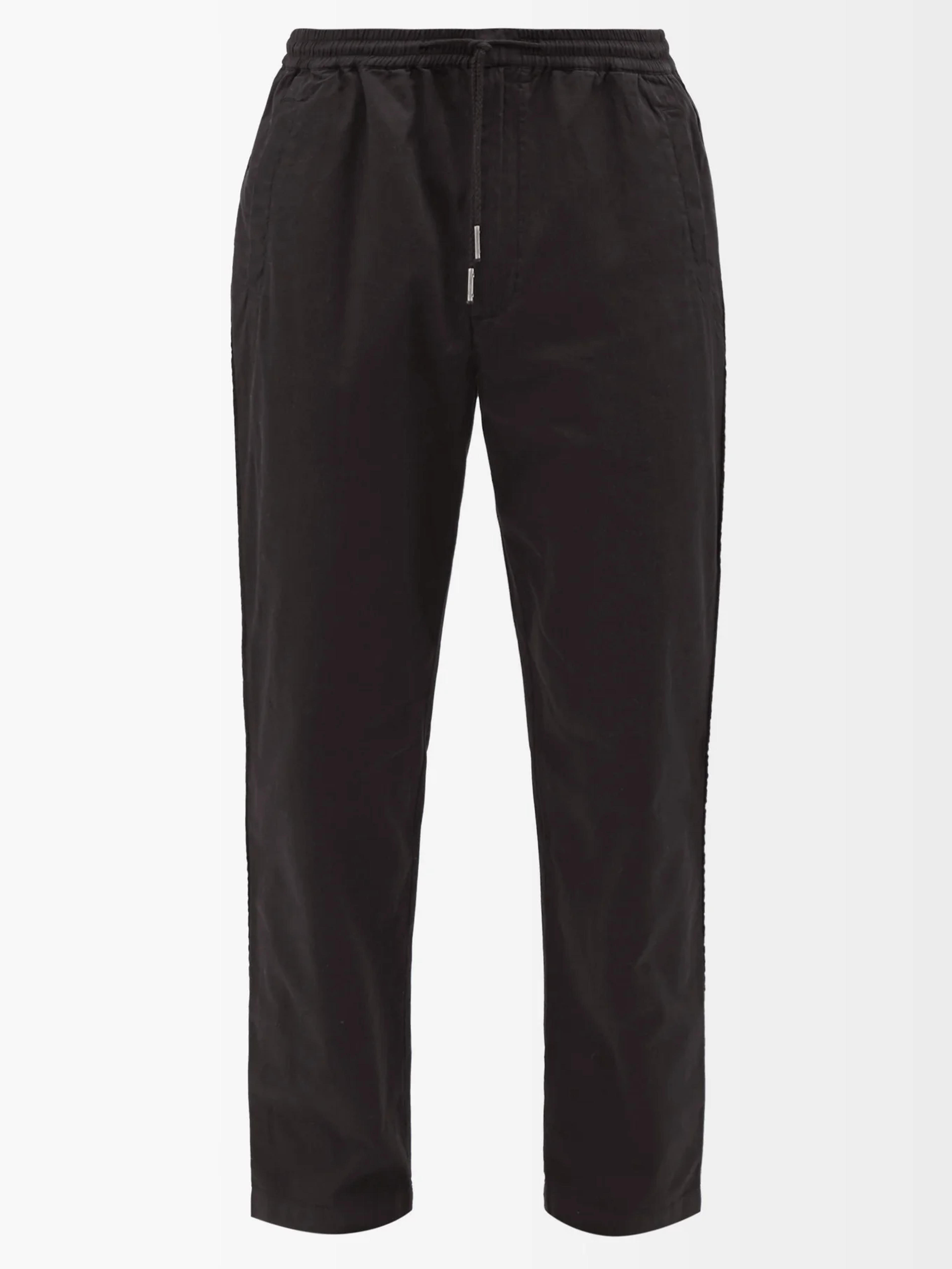 Black Drawstring-waist cotton-jersey trousers | Folk | MATCHESFASHION US