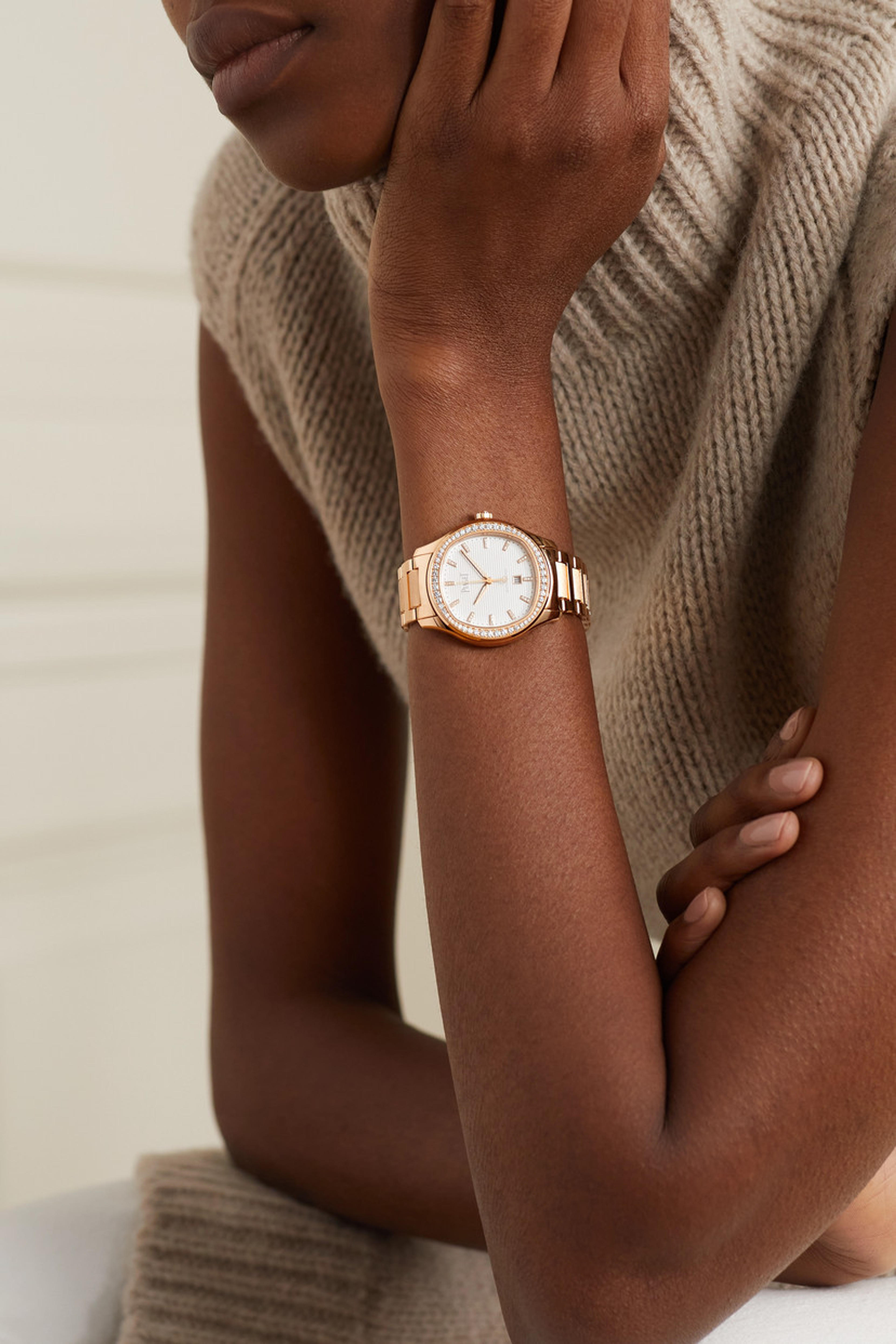 Gold Polo Automatic 36mm 18-karat rose gold and diamond watch | PIAGET | NET-A-PORTER