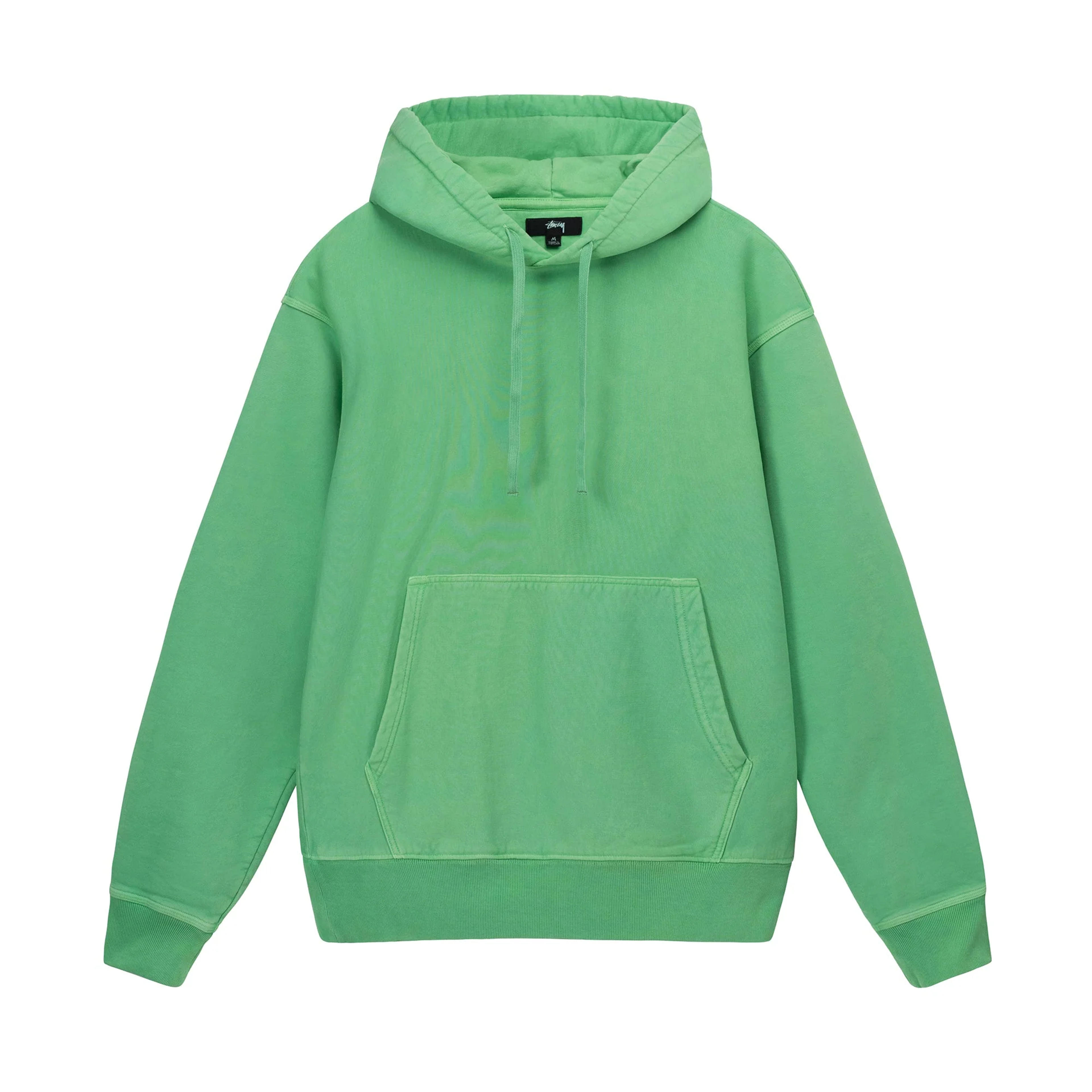 PIGMENT DYED FLEECE HOODIE - Green / L