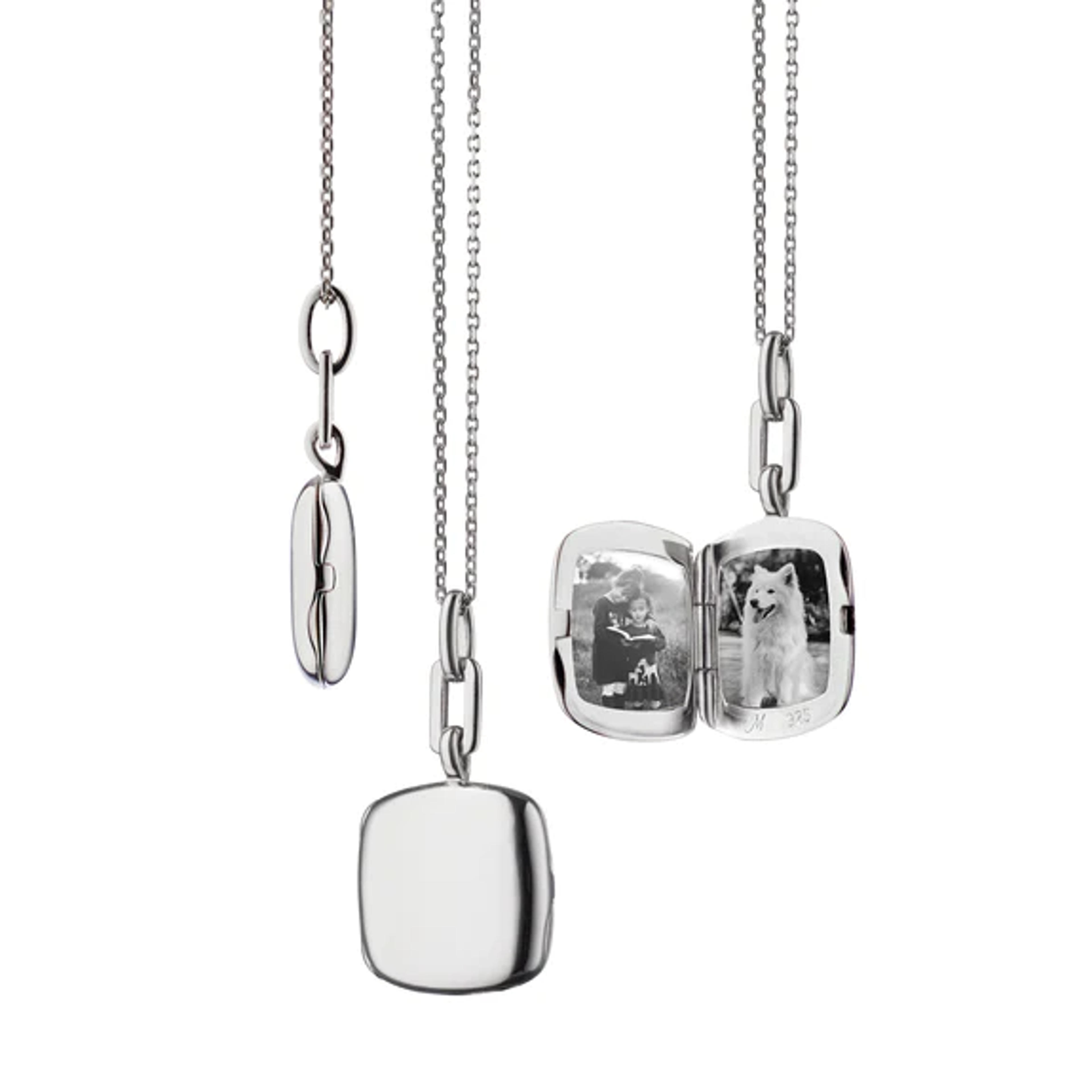 "Viv" Cushion Silver Locket | Monica Rich Kosann