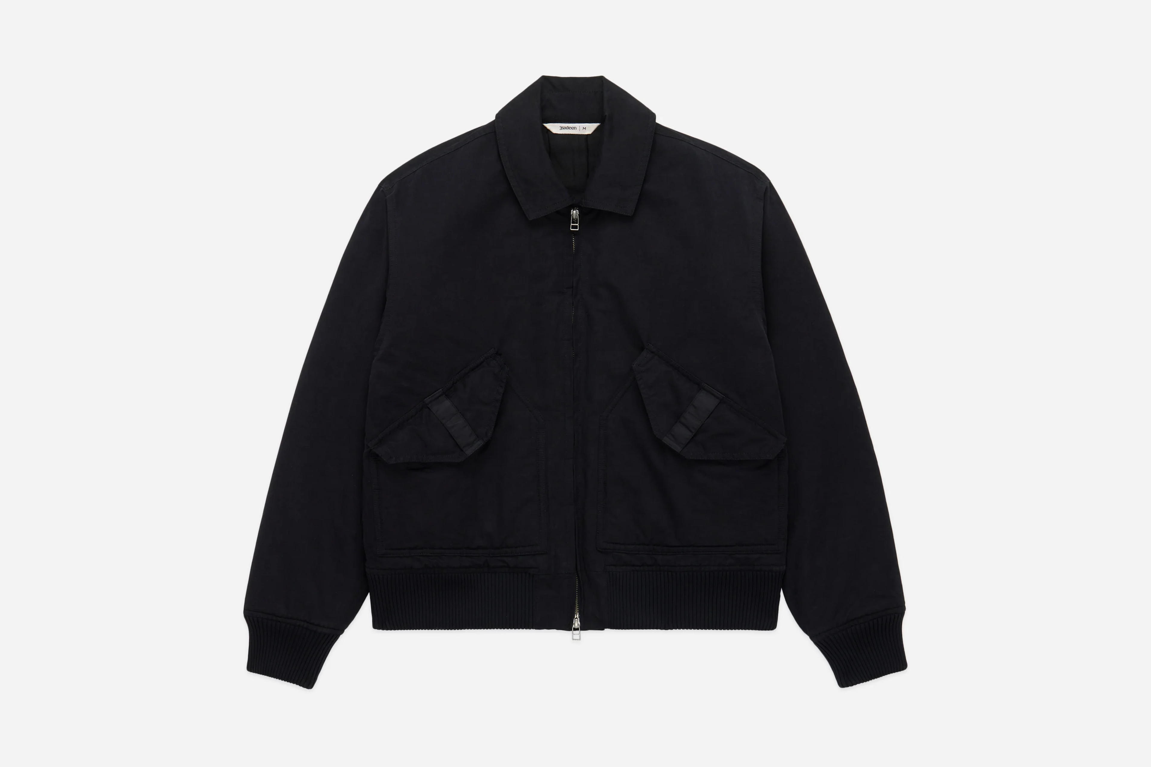 CWU Flight Jacket ~ Black Cotton/Nylon – 3sixteen