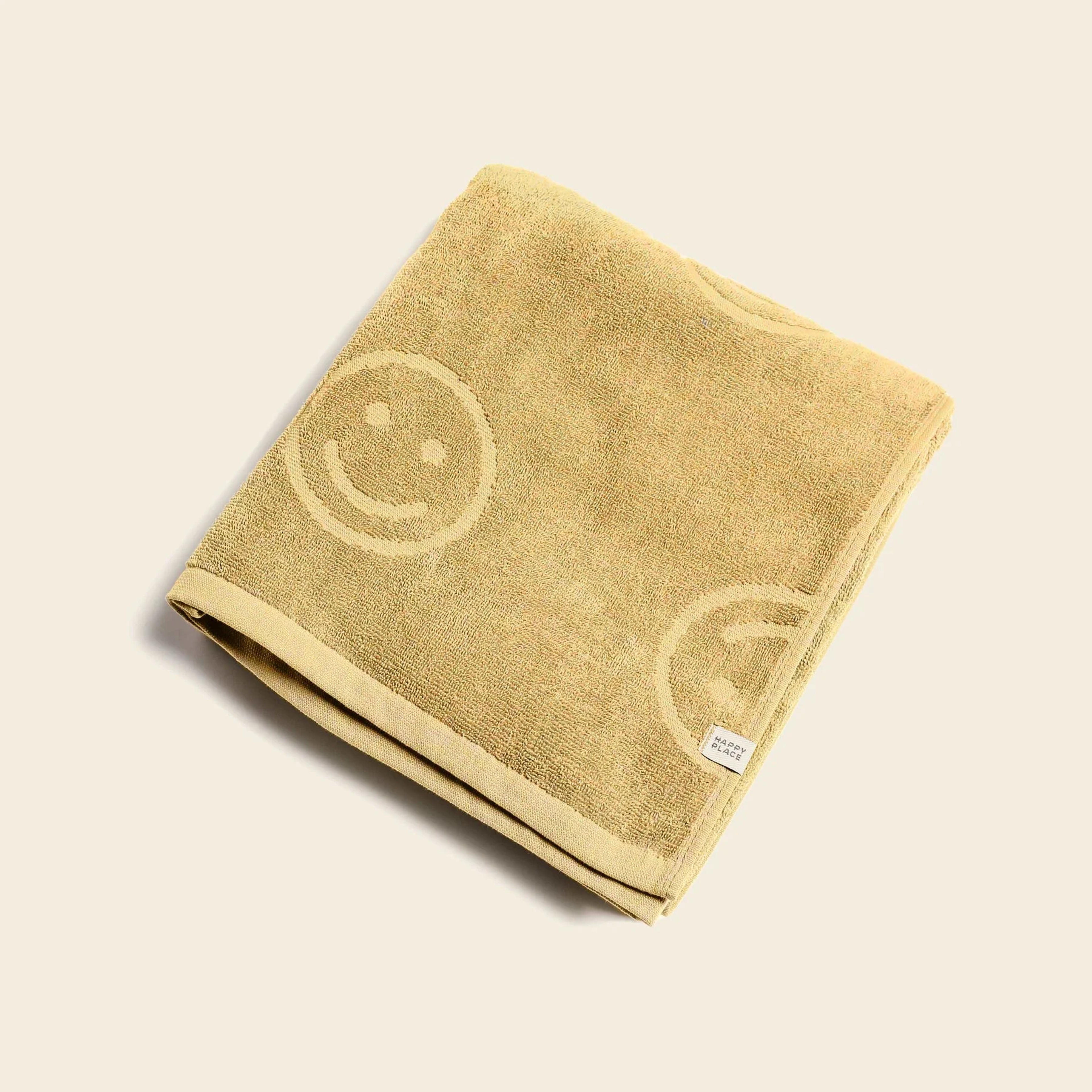 Poolside Smiley Terry Beach Towel – www.happyplacebrand.com