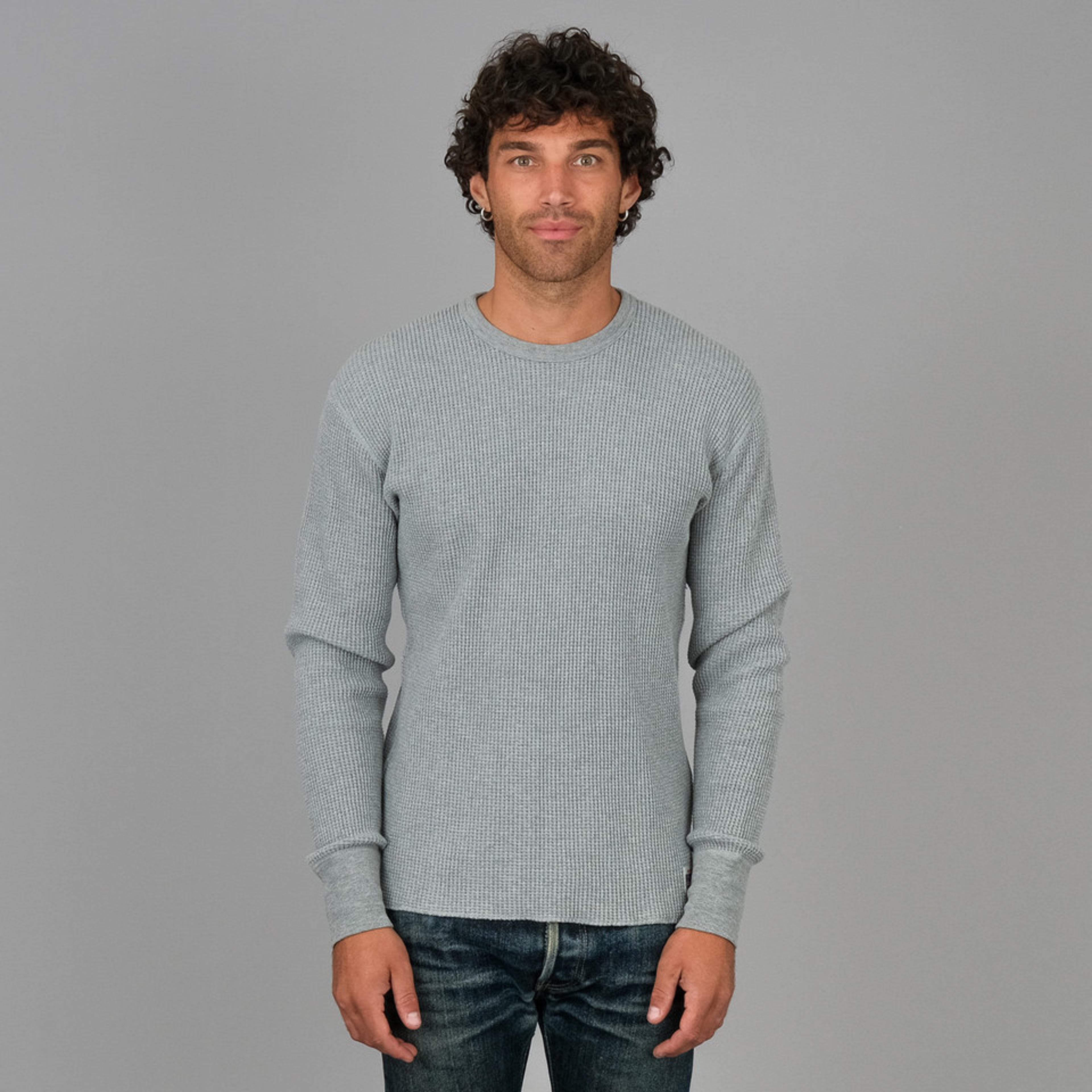 Long Sleeved Thermal Top Grey - Iron Heart | Rivet & Hide