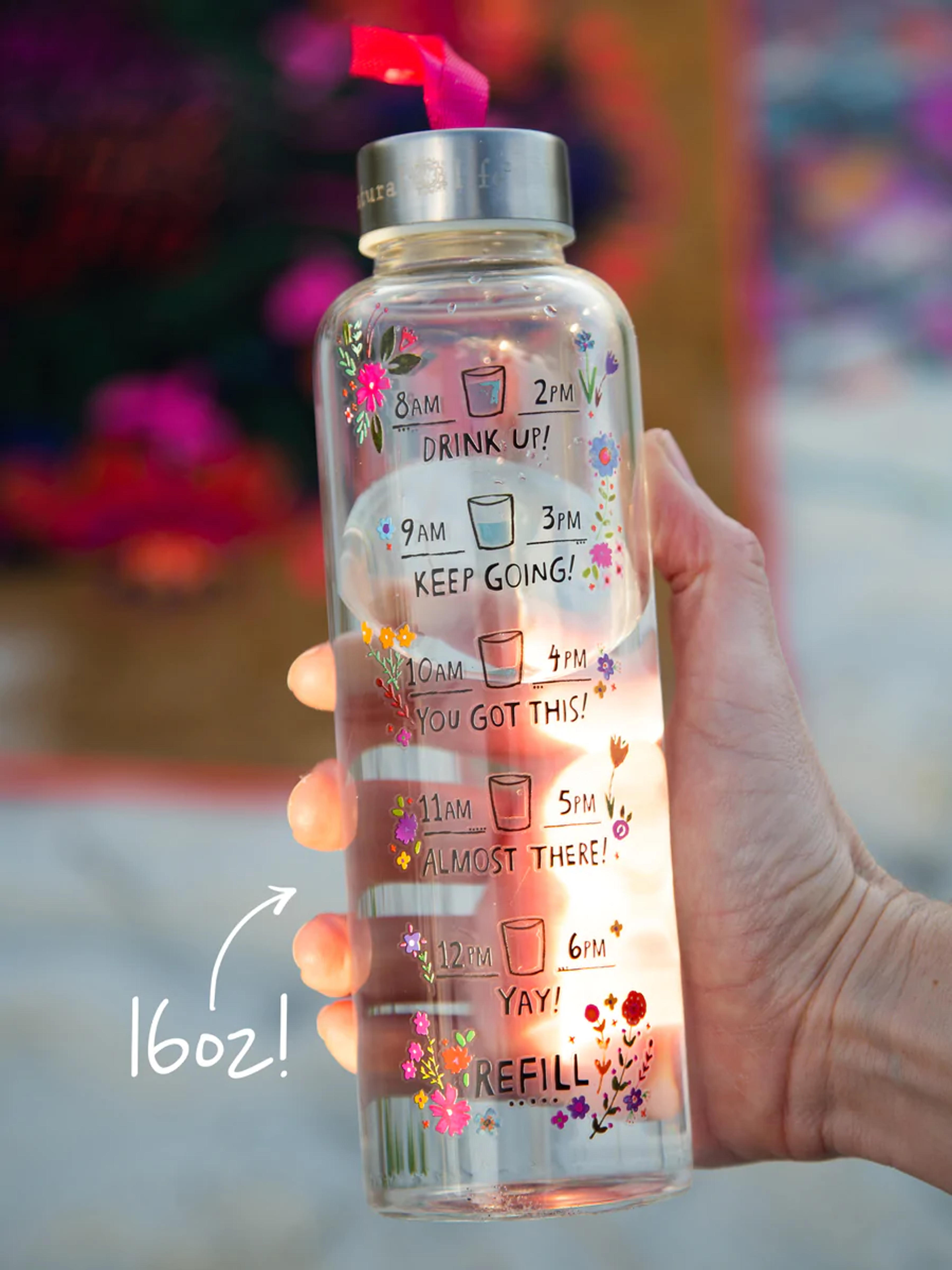 Glass Water Bottle – Natural Life
